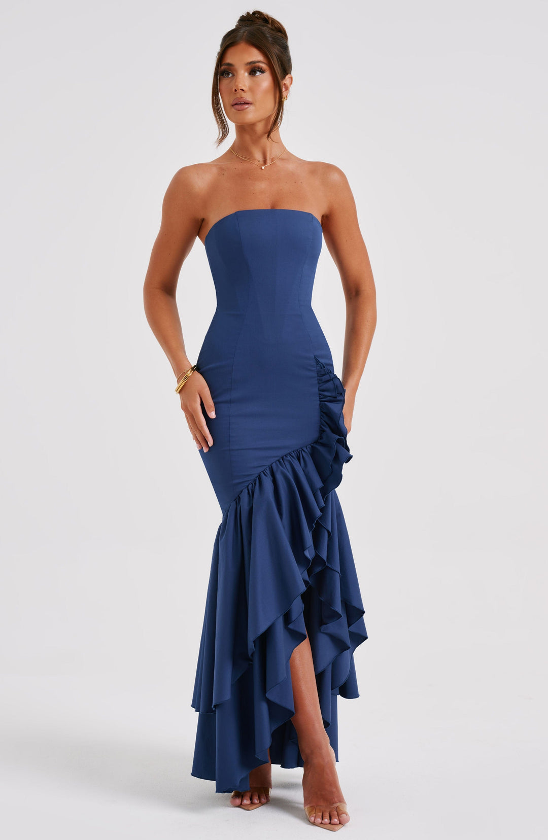 Brise Maxi Dress in Navy by Clandour, product photo 3