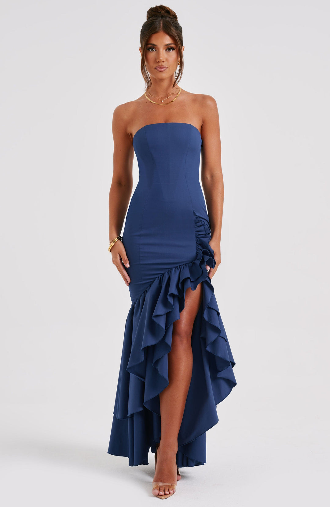 Brise Maxi Dress in Navy by Clandour, product photo 5