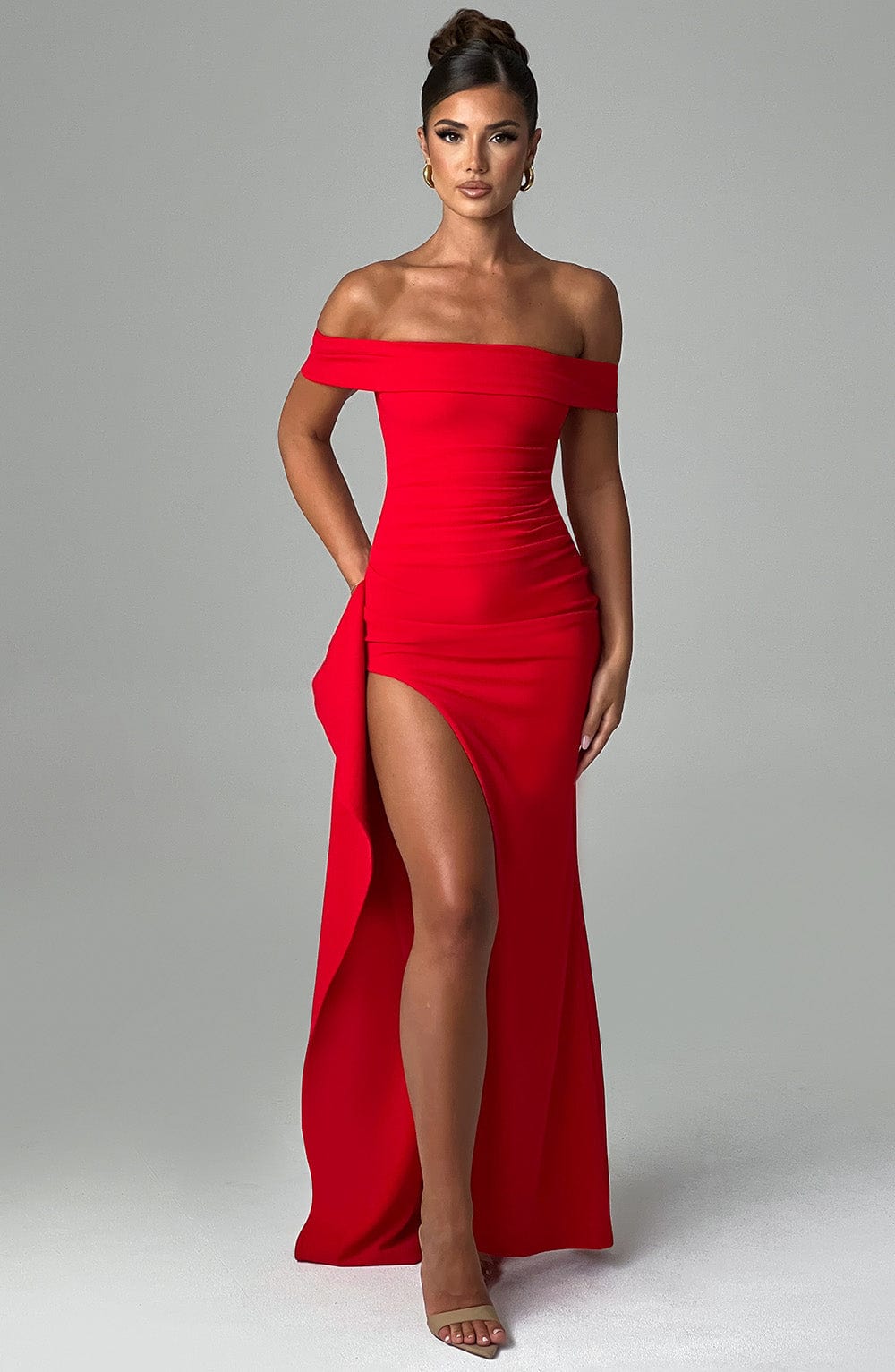 Camille Maxi Dress in Red by Clandour, product photo 1