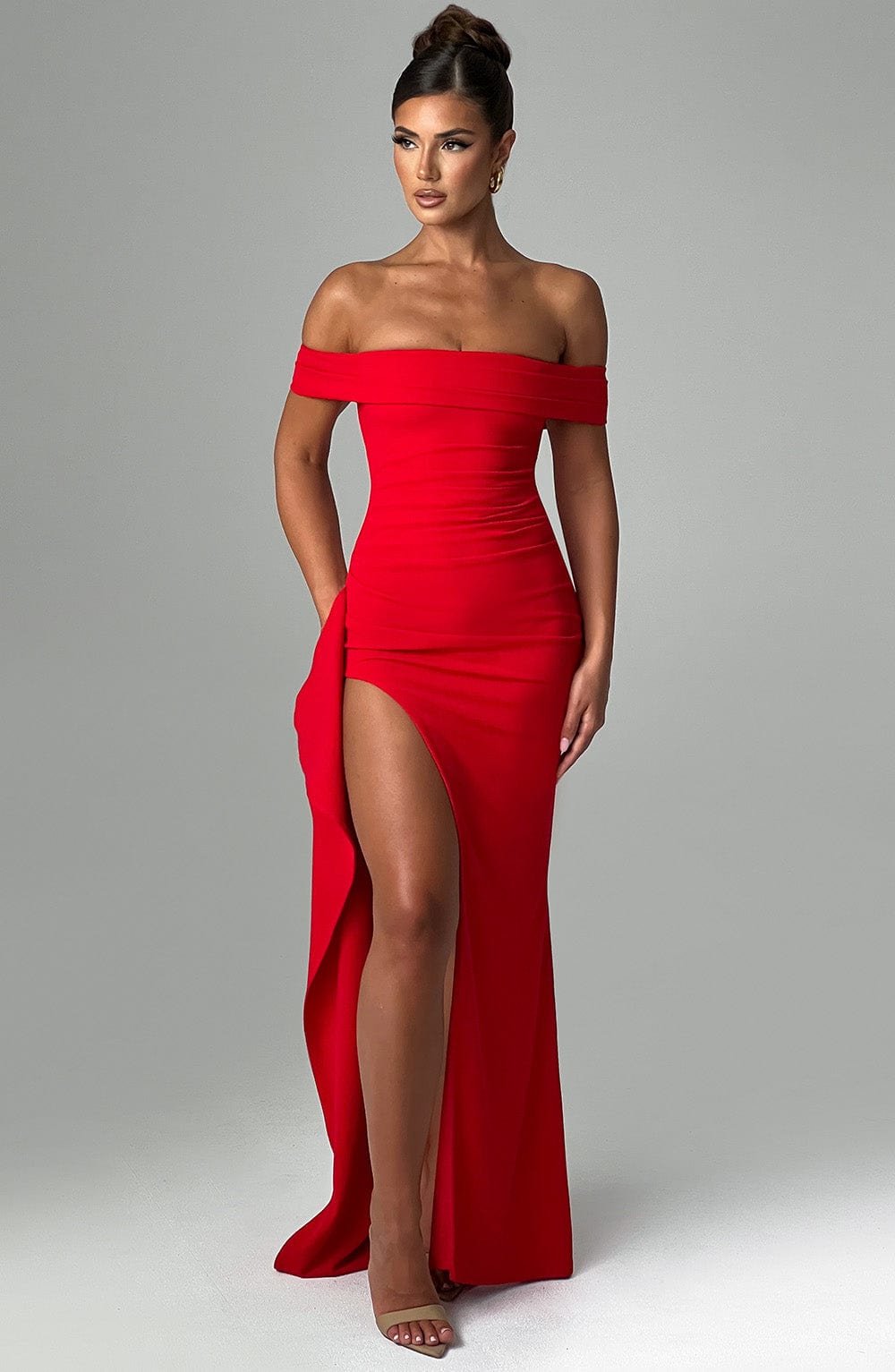 Camille Maxi Dress in Red by Clandour, product photo 4