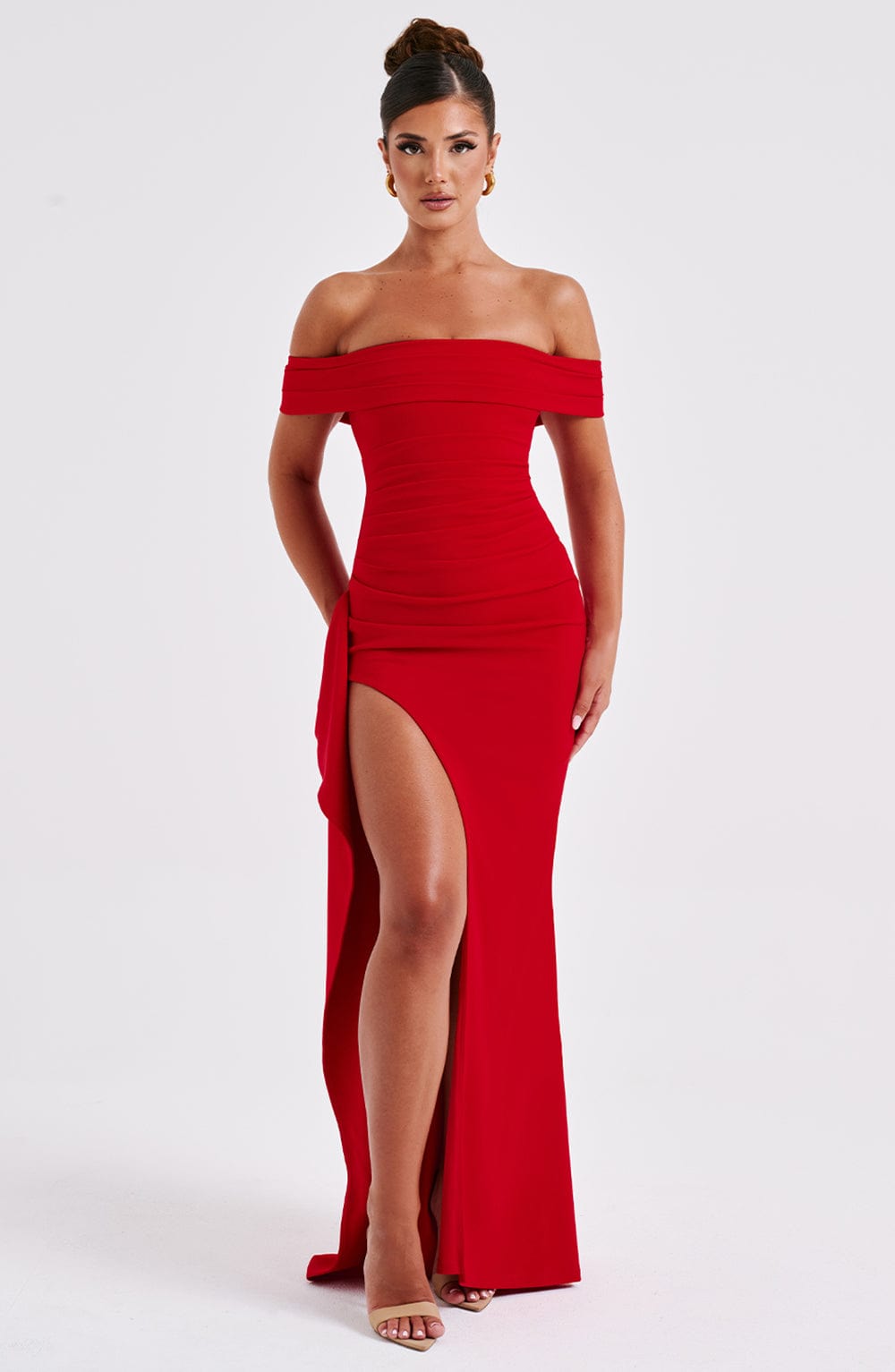 Camille Maxi Dress in Red by Clandour, product photo 5