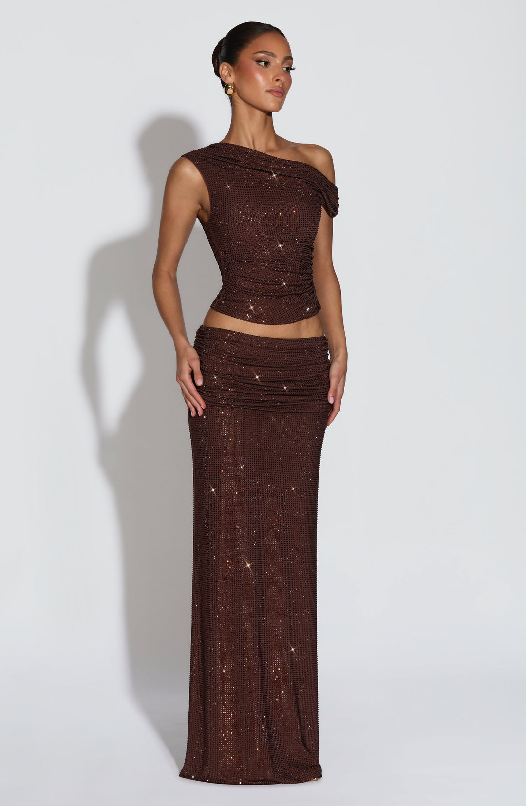Coraella Top in Plum Brown by Clandour, product photo 5