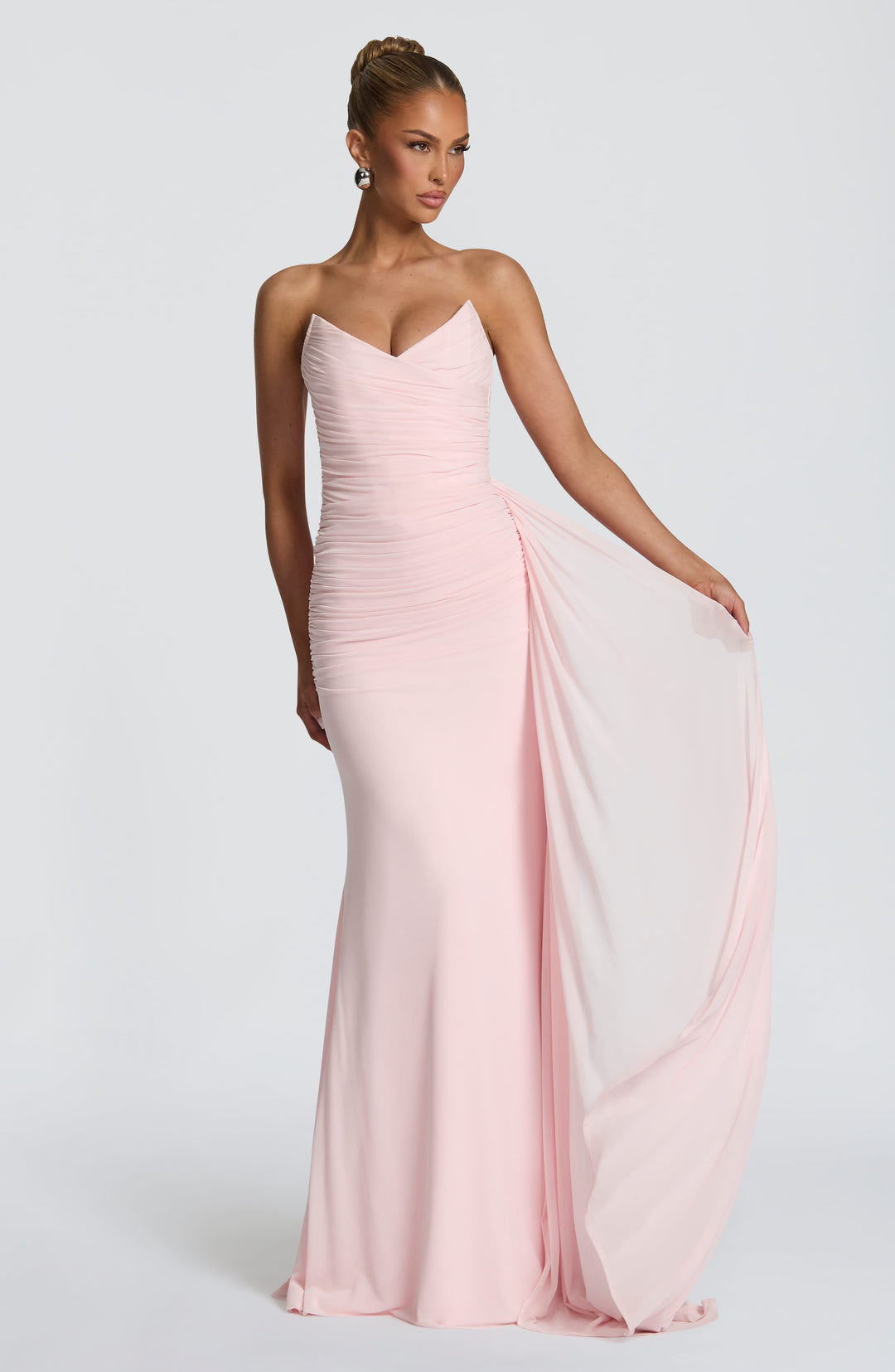 Coraelle Maxi Dress in Blush by Clandour, product photo 4