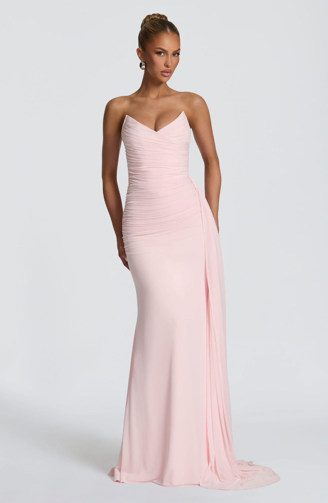 Coraelle Maxi Dress in Blush by Clandour, product photo 5