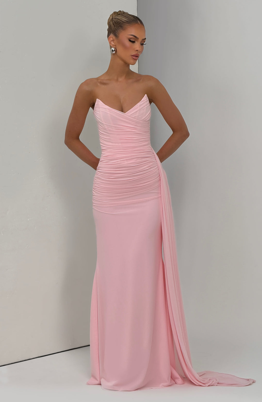 Coraelle Maxi Dress in Blush by Clandour, product photo 8