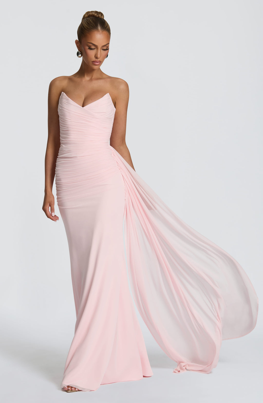 Coraelle Maxi Dress in Blush by Clandour, product photo 10