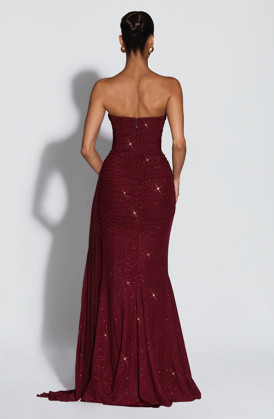 Coraelle Maxi Dress in Wine Sparkle by Clandour, product photo 3