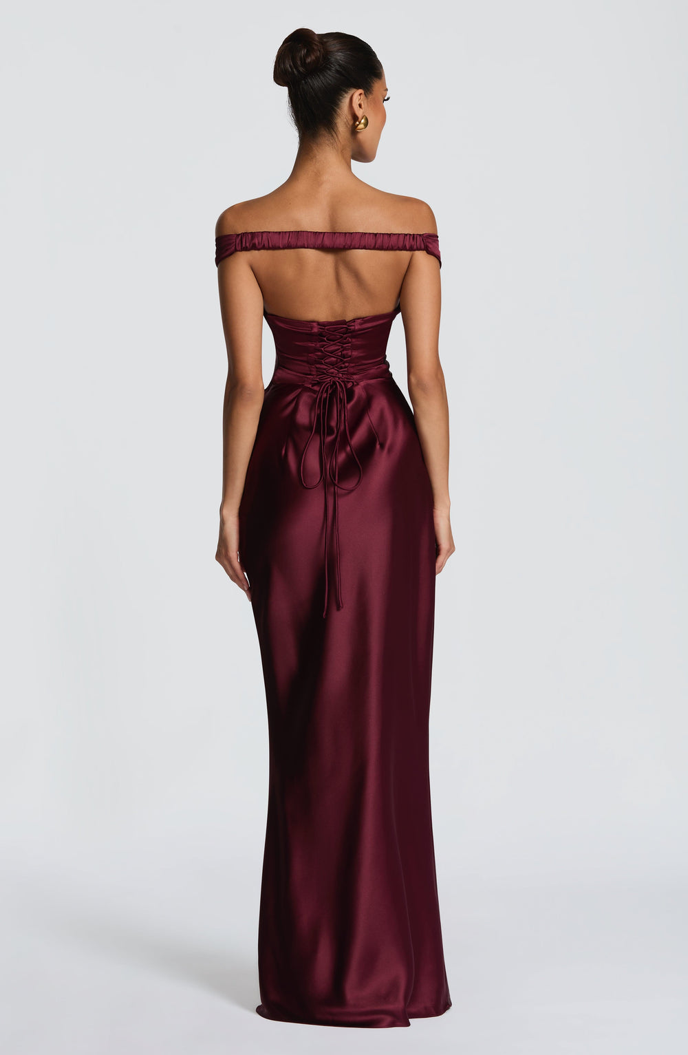 Coraena Maxi Dress in Cherry Lacquer by Clandour, product photo 2