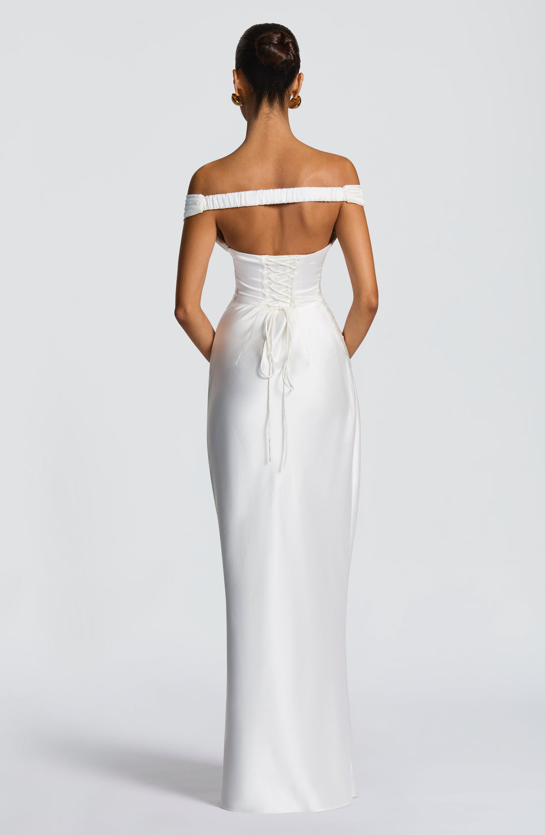 Coraena Maxi Dress in Ivory by Clandour, product photo 2