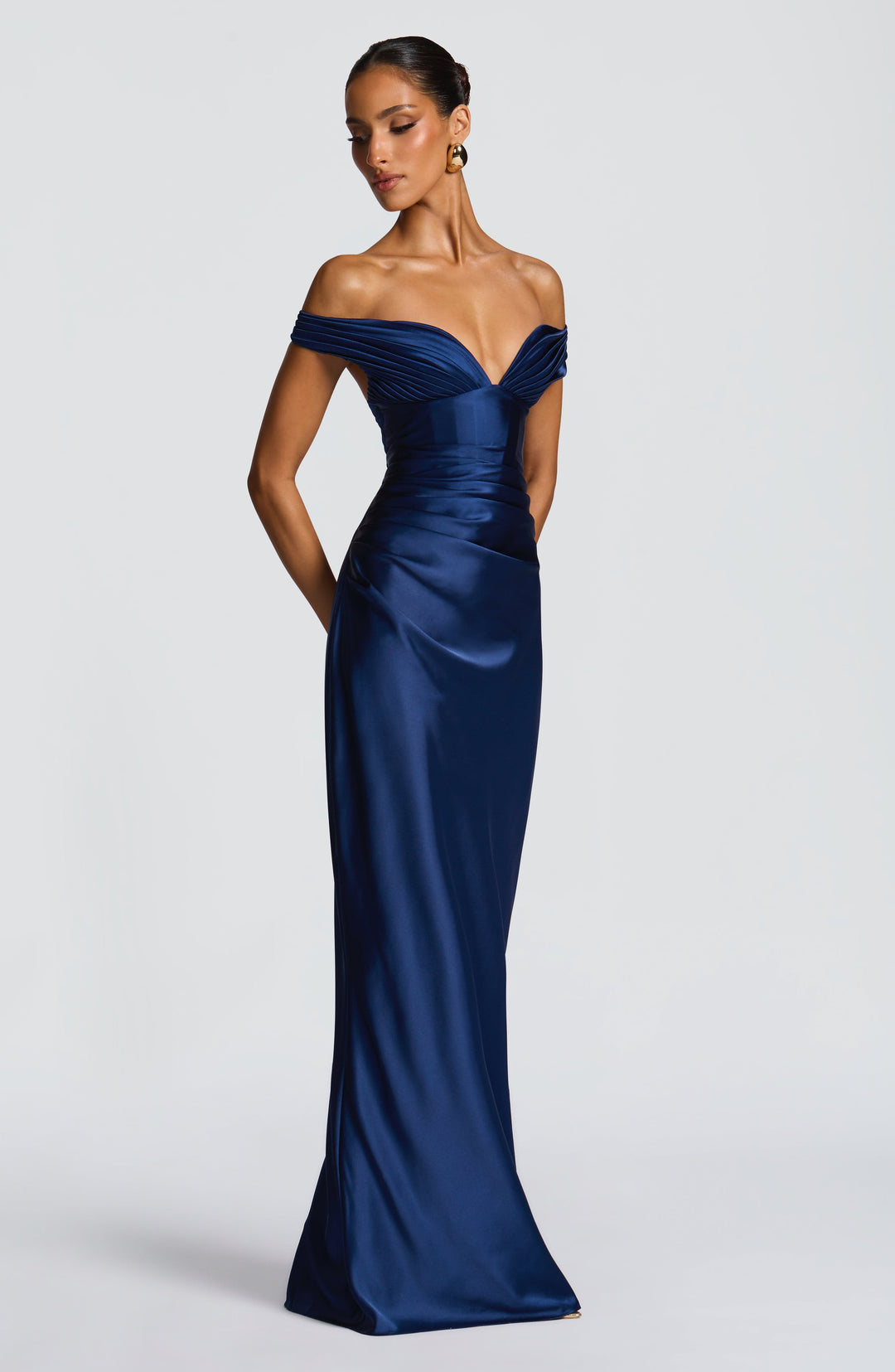 Coraena Maxi Dress in Navy by Clandour, product photo 6