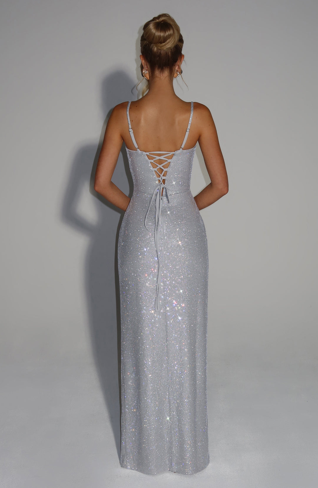Coraia Maxi Dress in Silver by Clandour, product photo 2