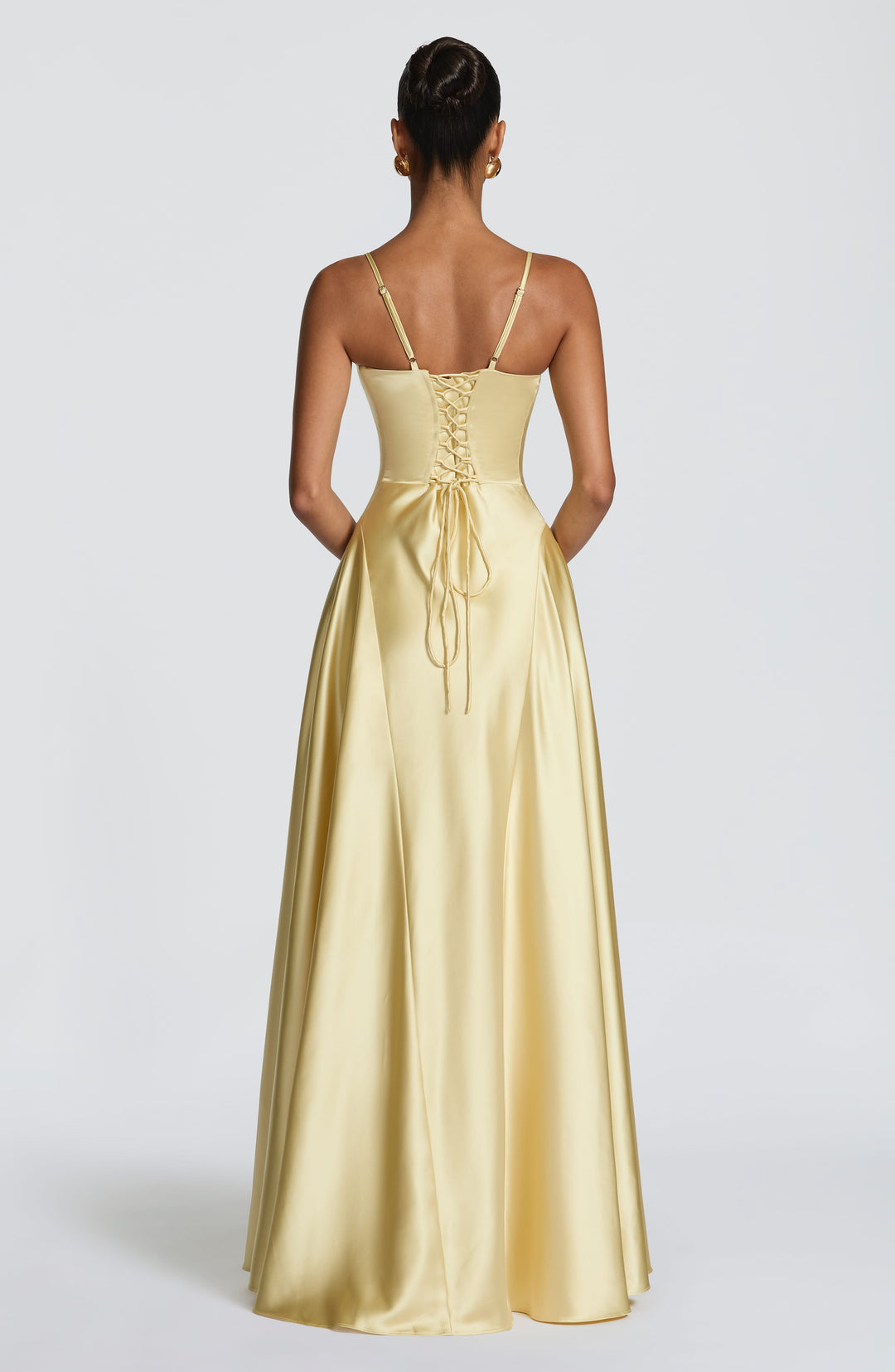 Coraina Maxi Dress in Lemon by Clandour, product photo 2