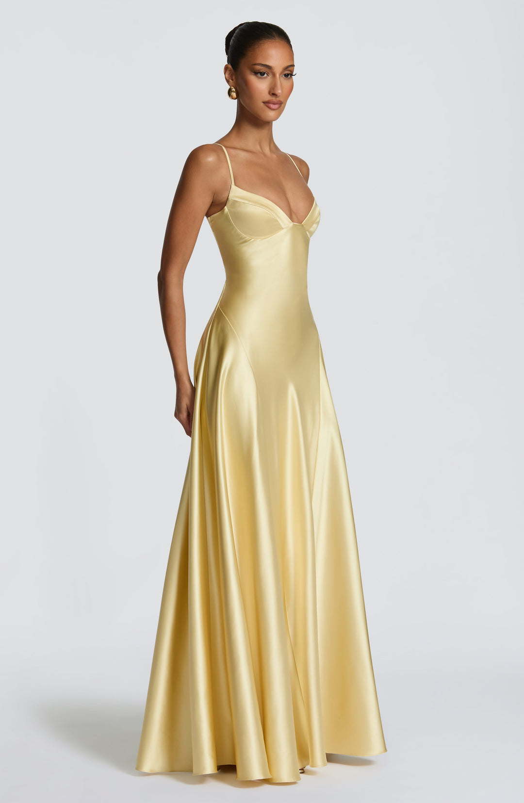 Coraina Maxi Dress in Lemon by Clandour, product photo 3