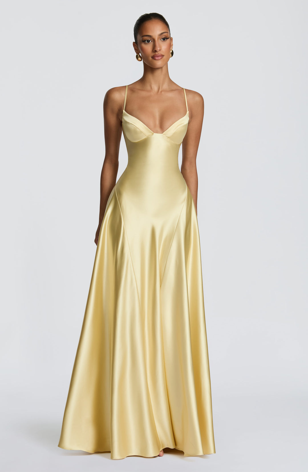 Coraina Maxi Dress in Lemon by Clandour, product photo 5