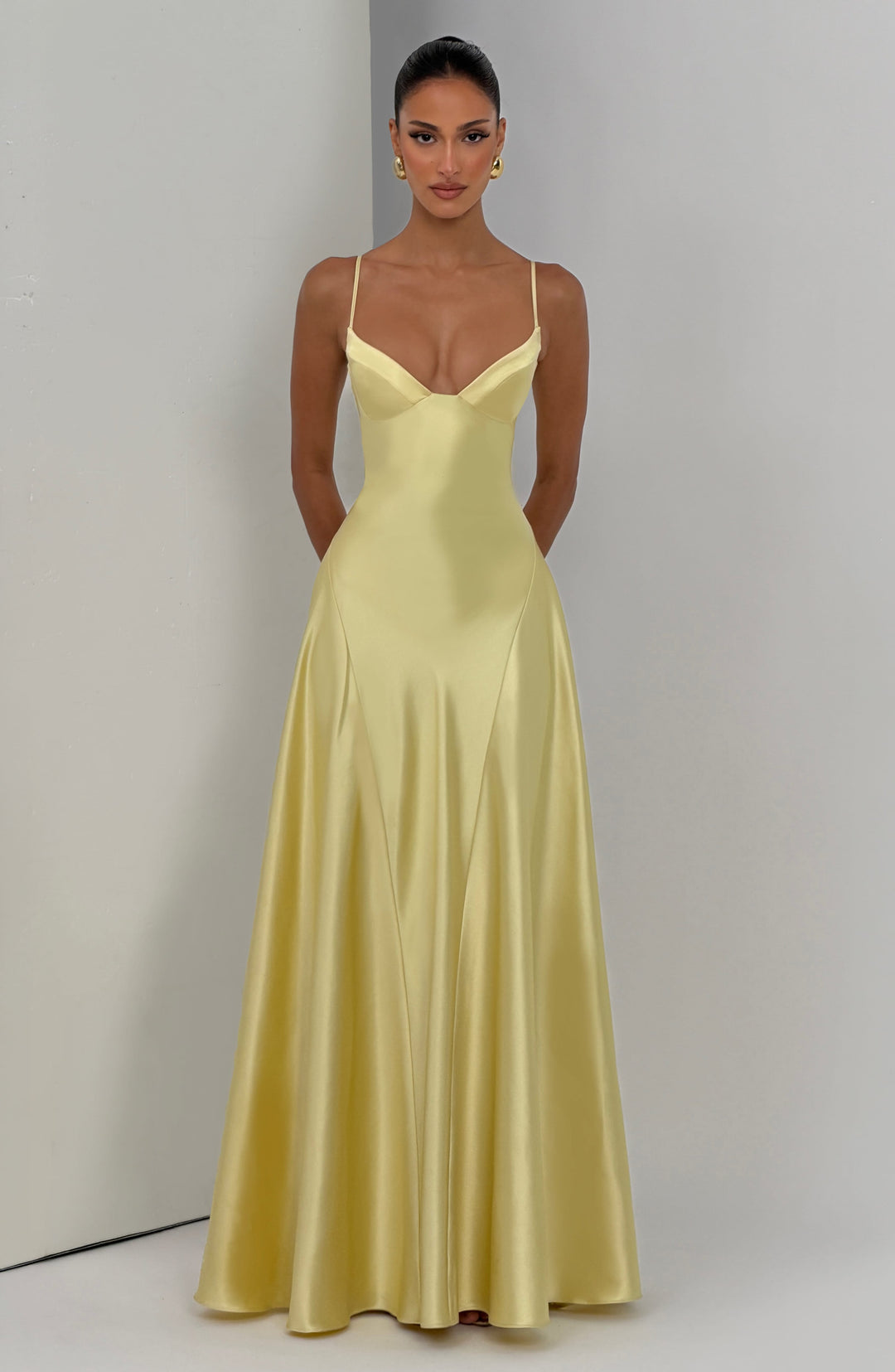 Coraina Maxi Dress in Lemon by Clandour, product photo 6