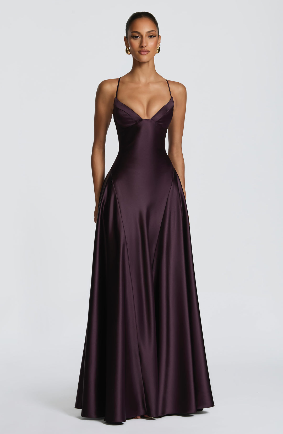 Coraina Maxi Dress in Plum by Clandour, product photo 1