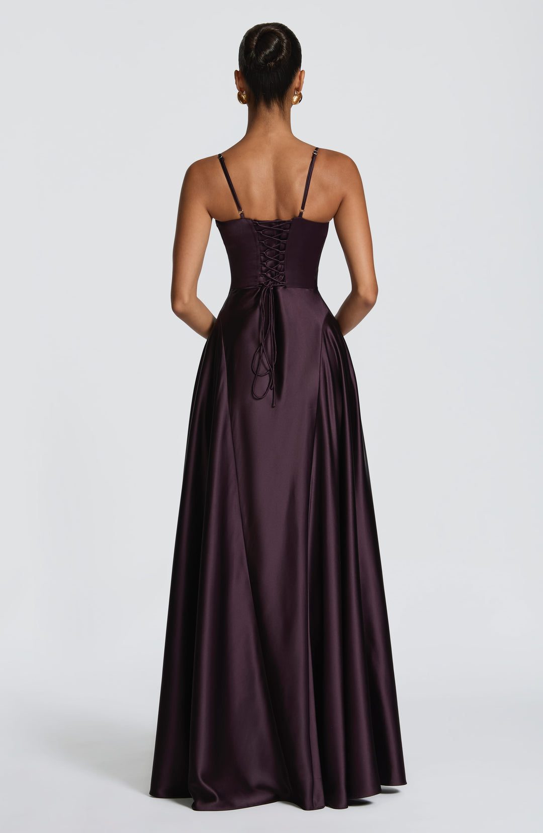 Coraina Maxi Dress in Plum by Clandour, product photo 3
