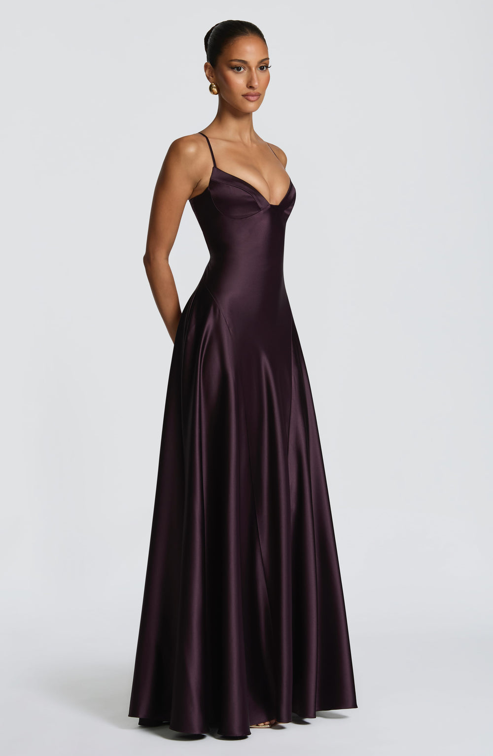 Coraina Maxi Dress in Plum by Clandour, product photo 4