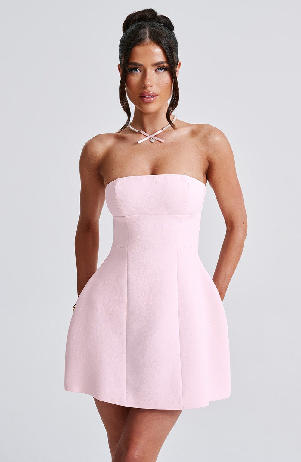 Coraine Mini Dress in Blush by Clandour, product photo 6