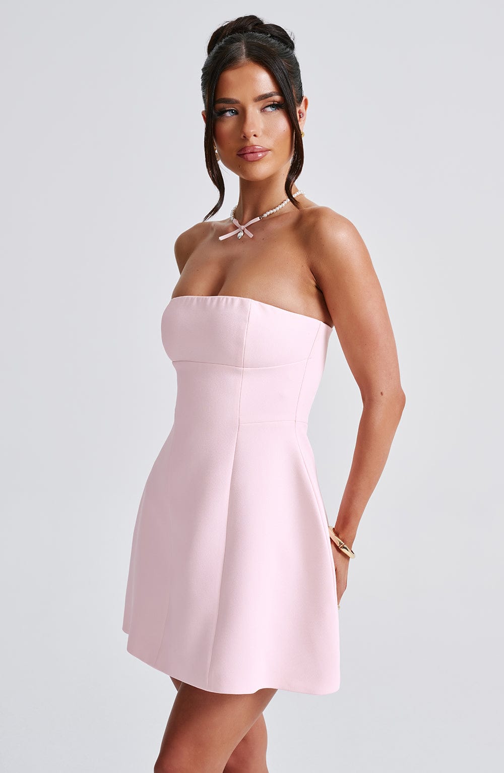 Coraine Mini Dress in Blush by Clandour, product photo 7