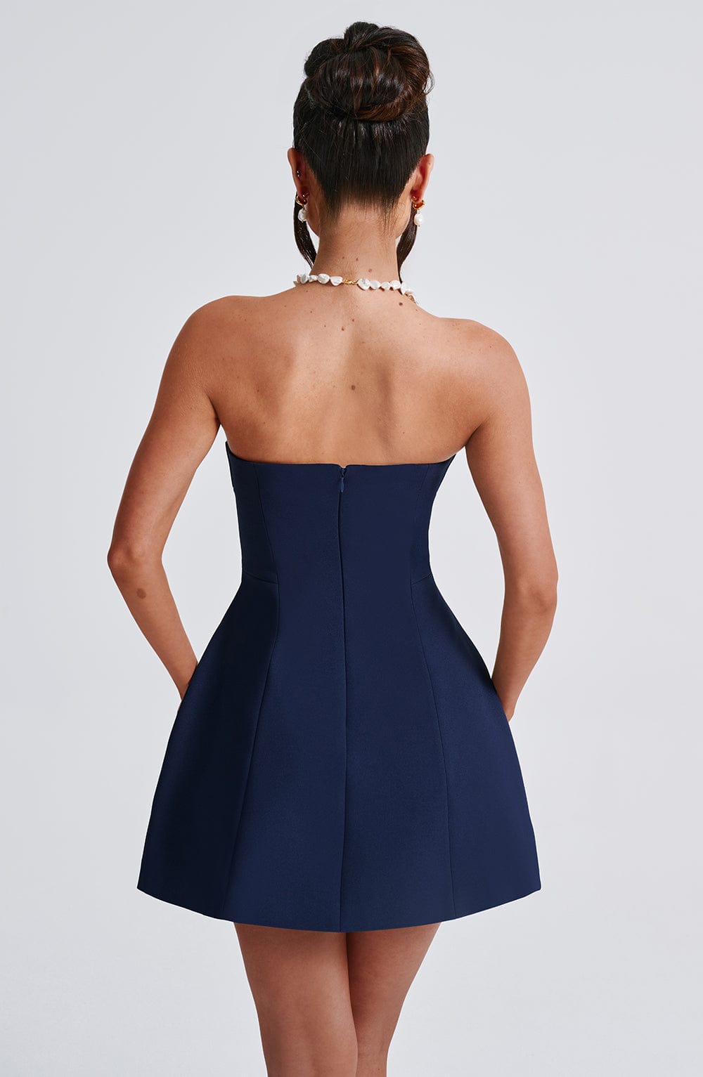 Coraine Mini Dress in Navy by Clandour, product photo 2