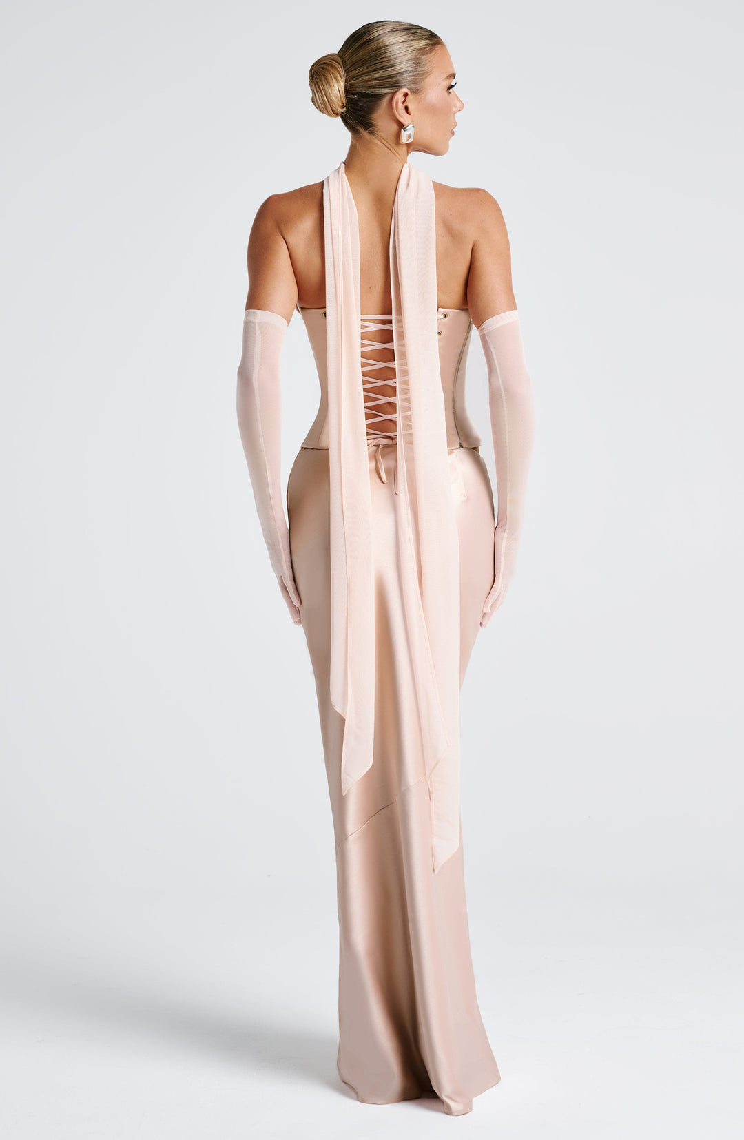 Corairis Maxi Skirt in Soft Peach by Clandour, product photo 11