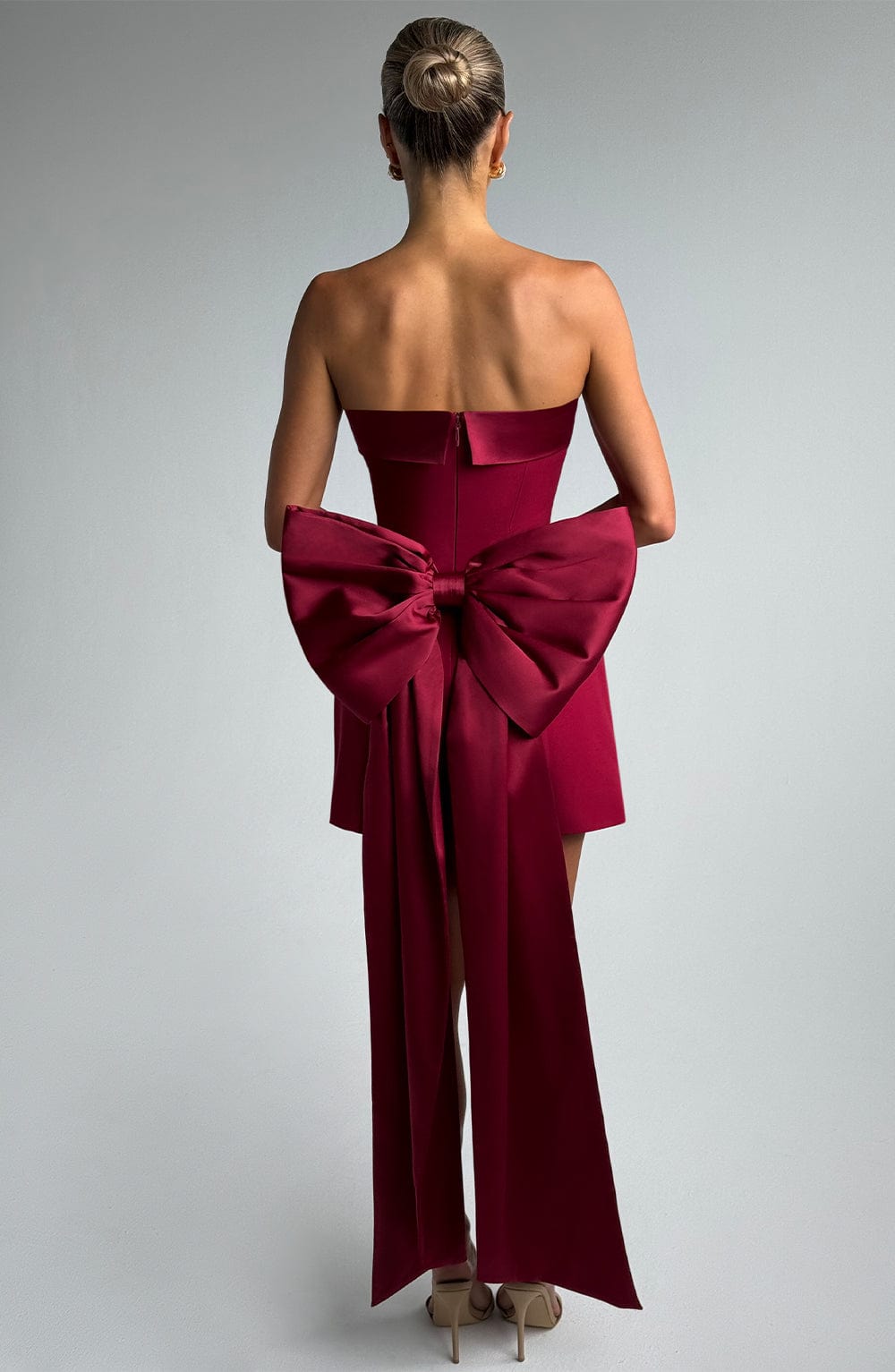 Coralina Mini Dress in Wine by Clandour, product photo 3