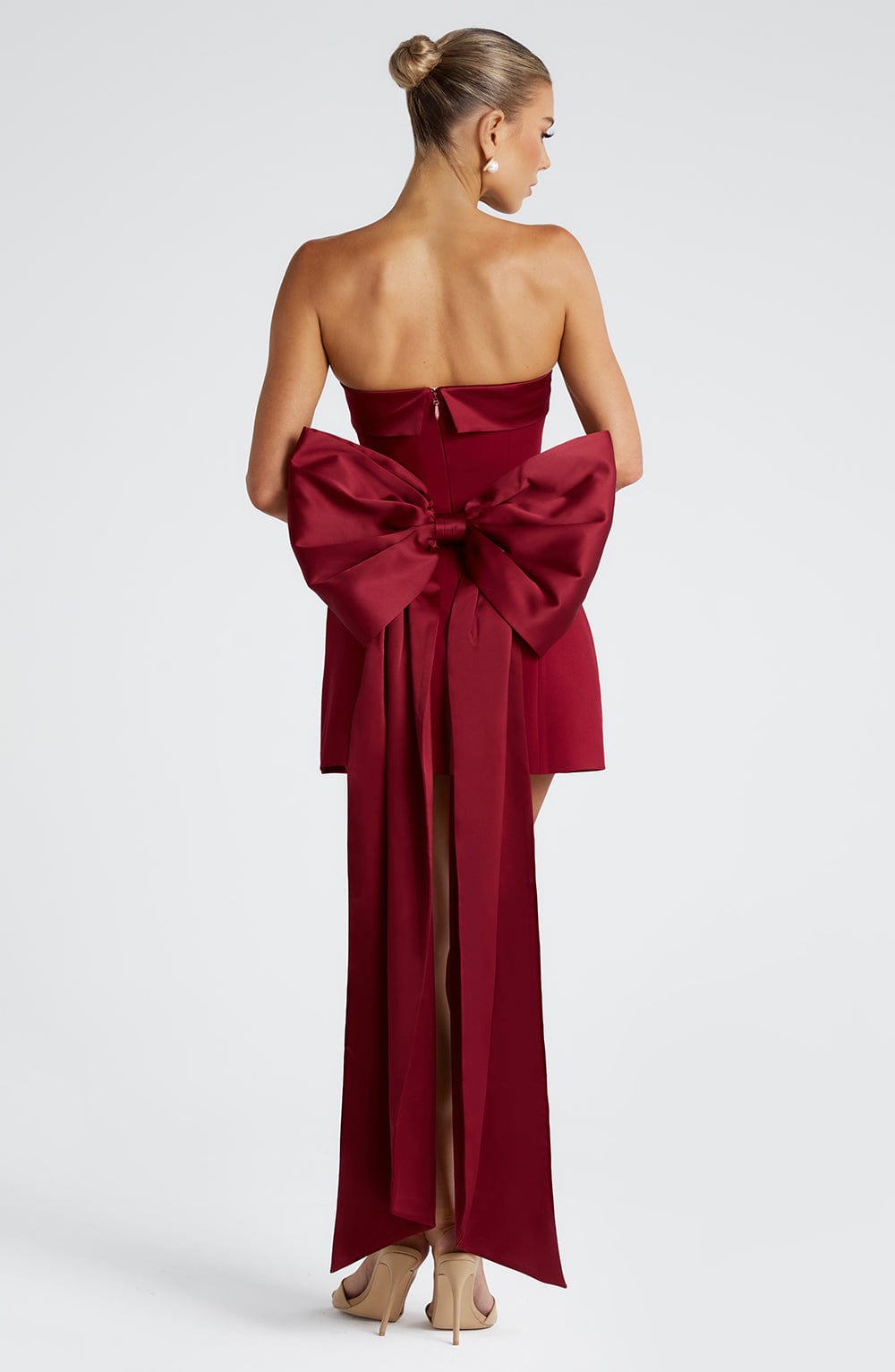 Coralina Mini Dress in Wine by Clandour, product photo 4