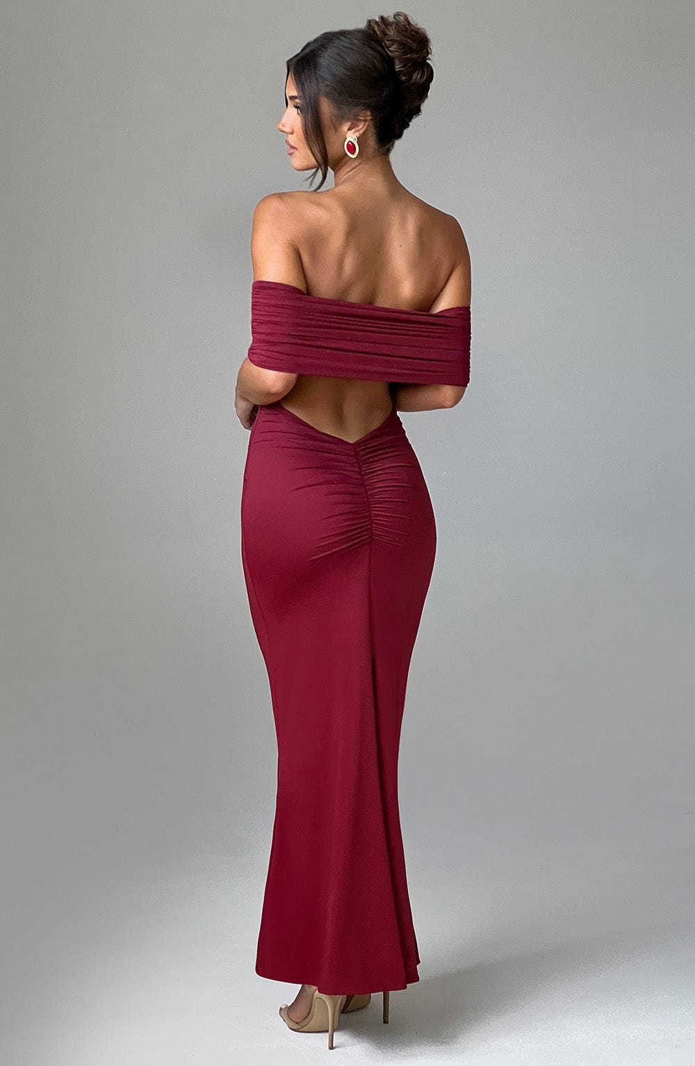 Coralise Maxi Dress in Burgundy by Clandour, product photo 1