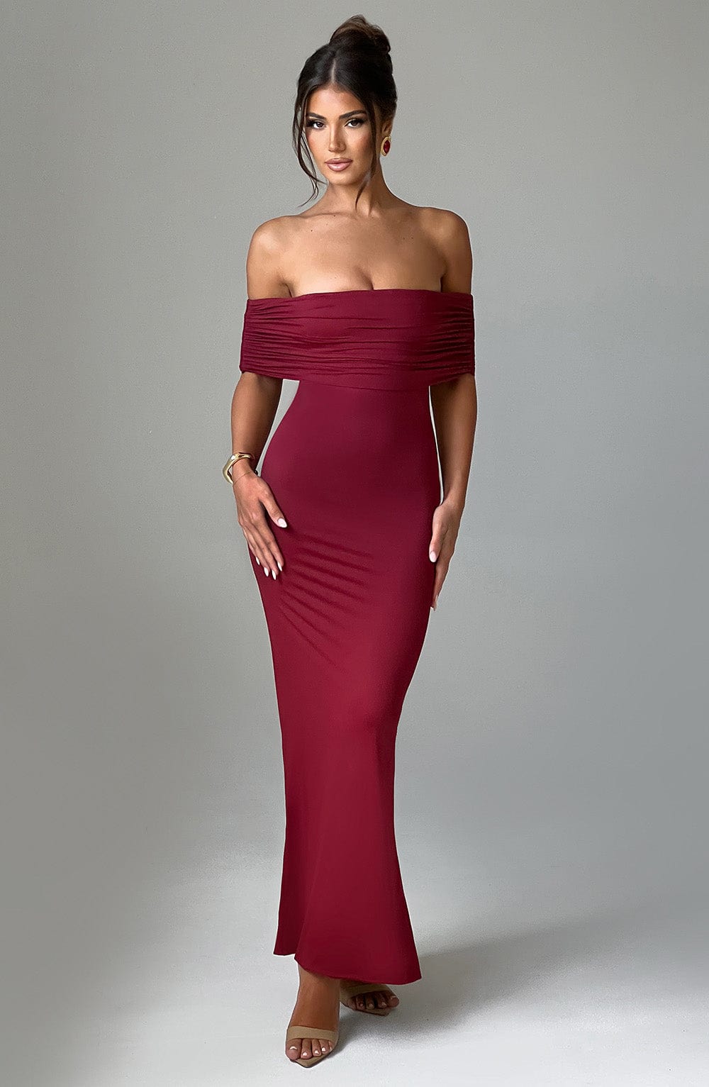 Coralise Maxi Dress in Burgundy by Clandour, product photo 5