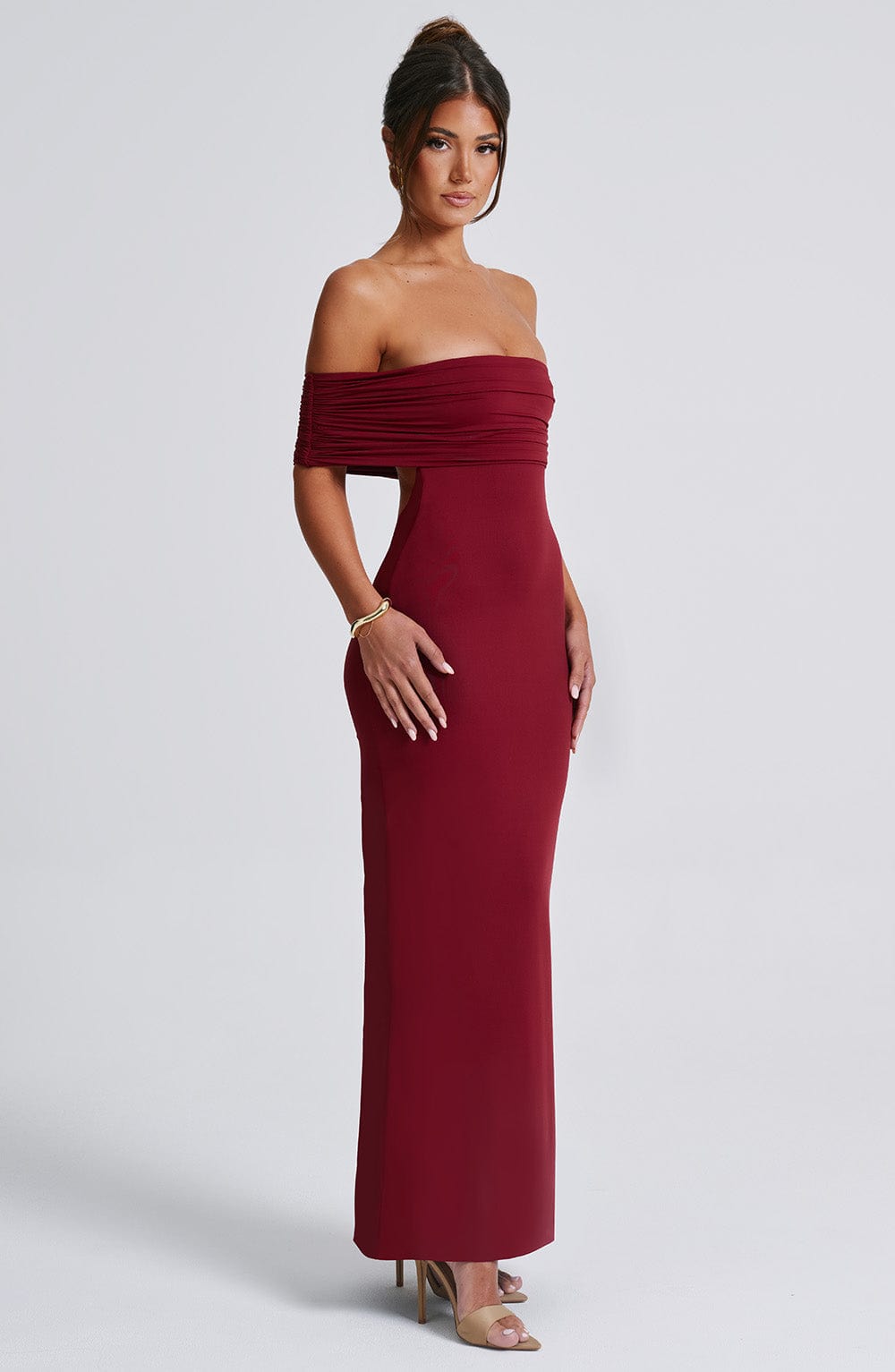 Coralise Maxi Dress in Burgundy by Clandour, product photo 7