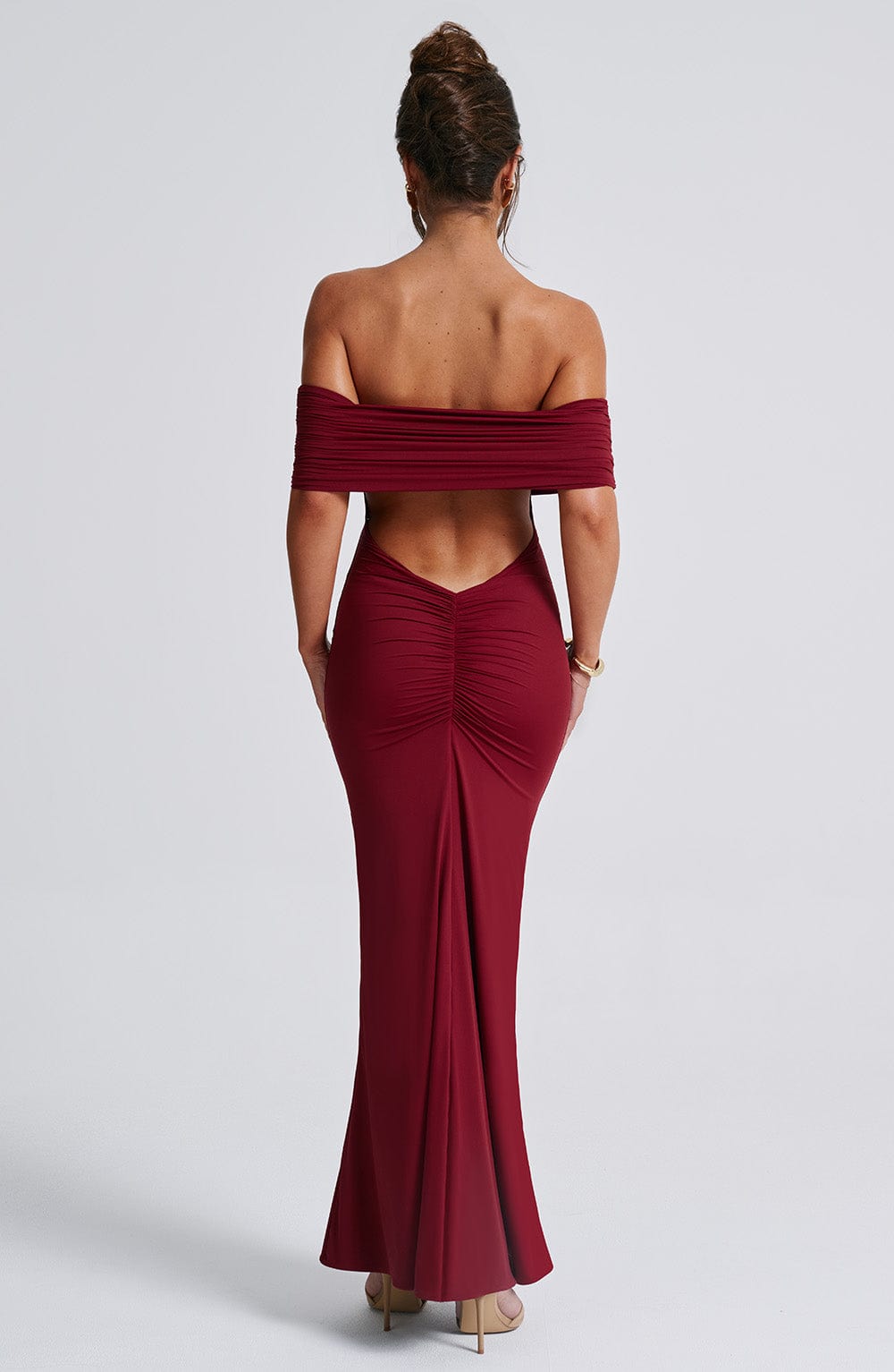 Coralise Maxi Dress in Burgundy by Clandour, product photo 8