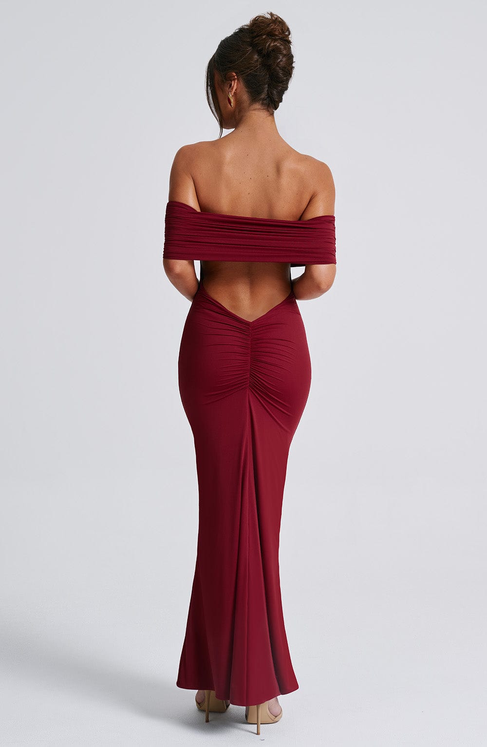 Coralise Maxi Dress in Burgundy by Clandour, product photo 9