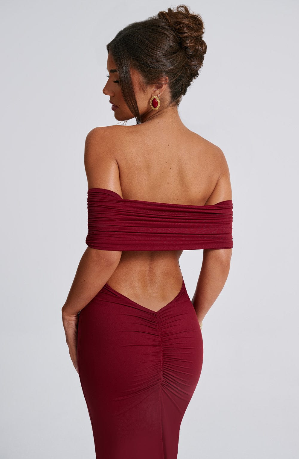 Coralise Maxi Dress in Burgundy by Clandour, product photo 10