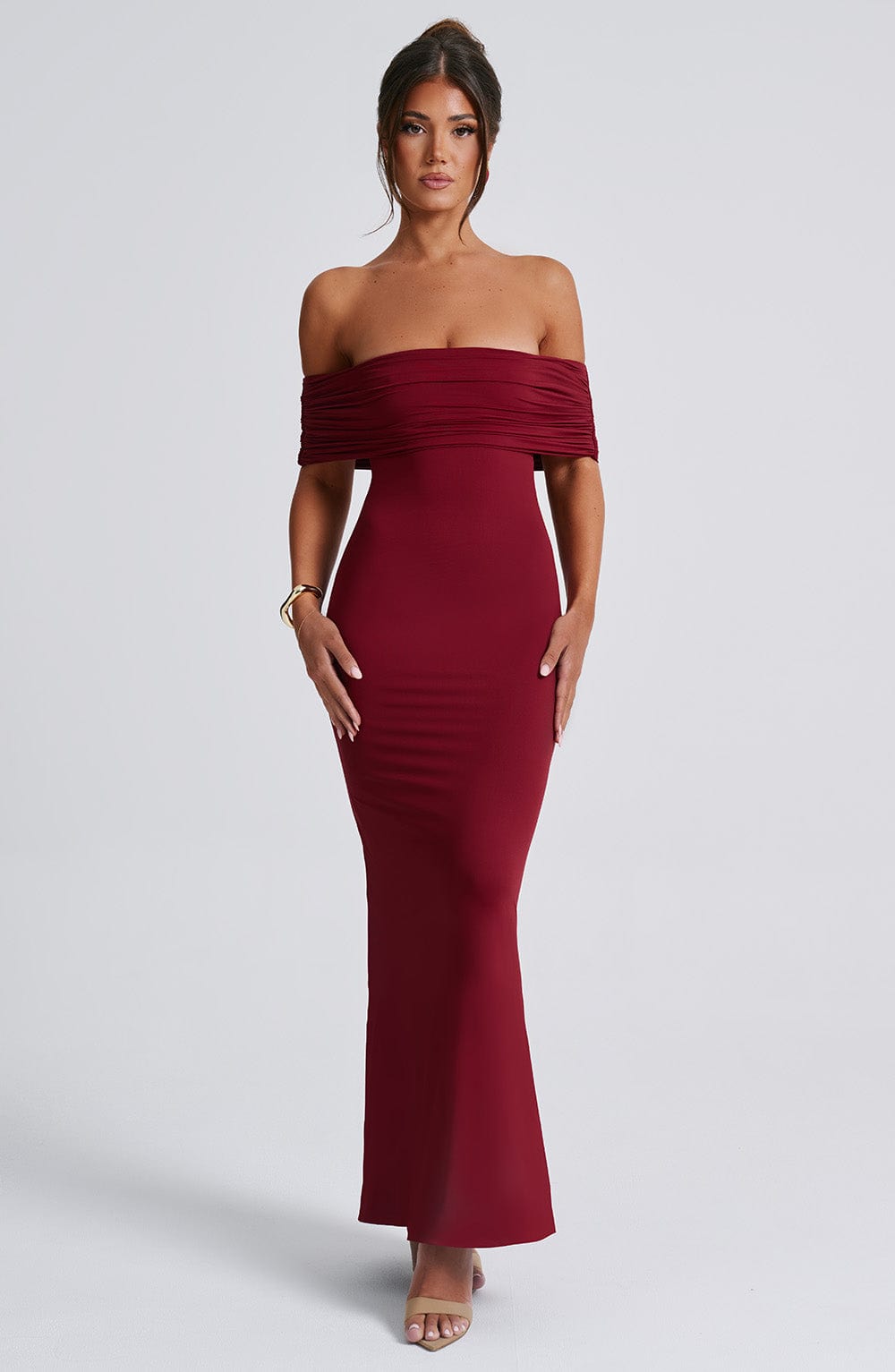 Coralise Maxi Dress in Burgundy by Clandour, product photo 11