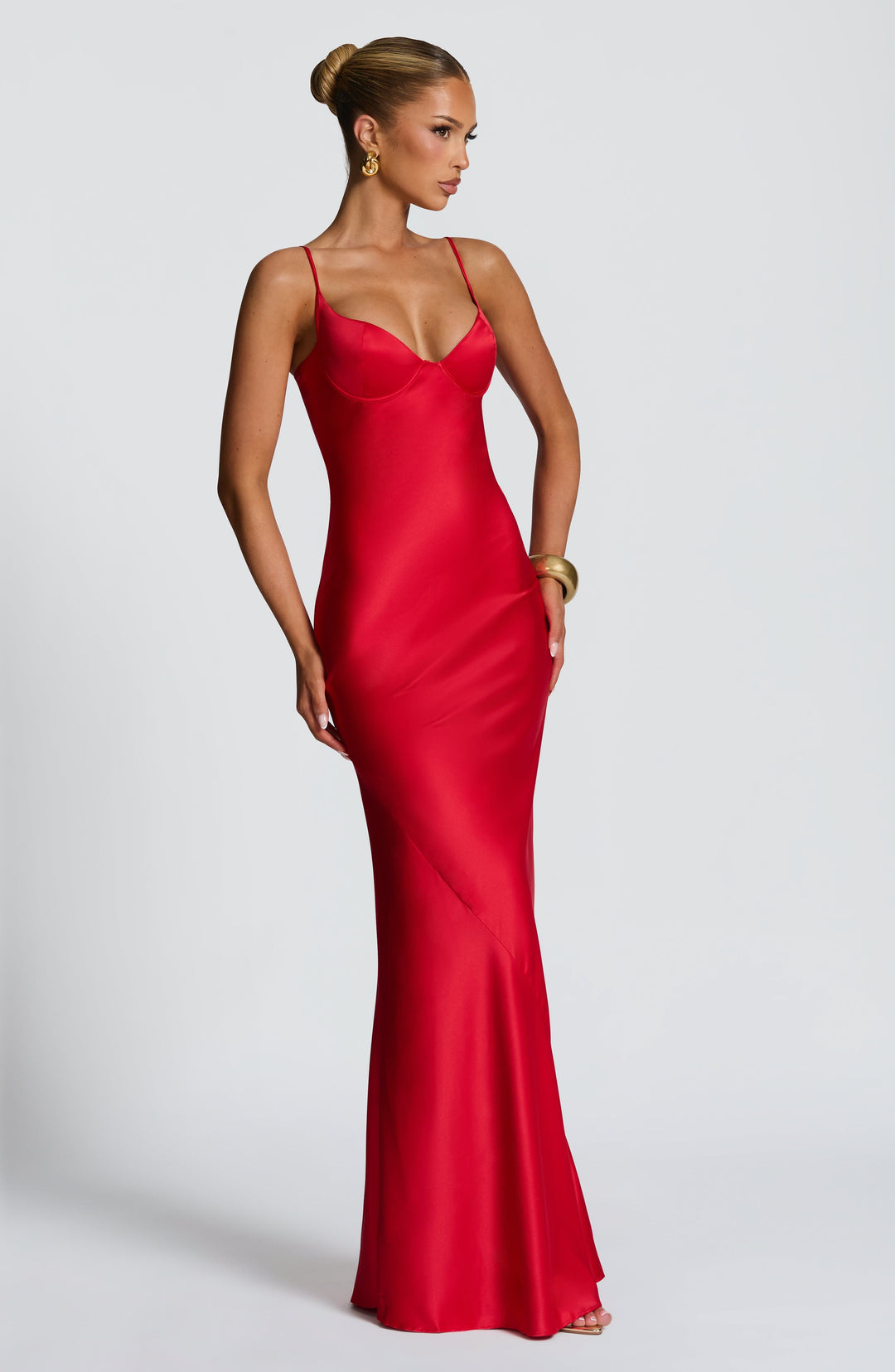 Coranna Maxi Dress in Red by Clandour, product photo 4
