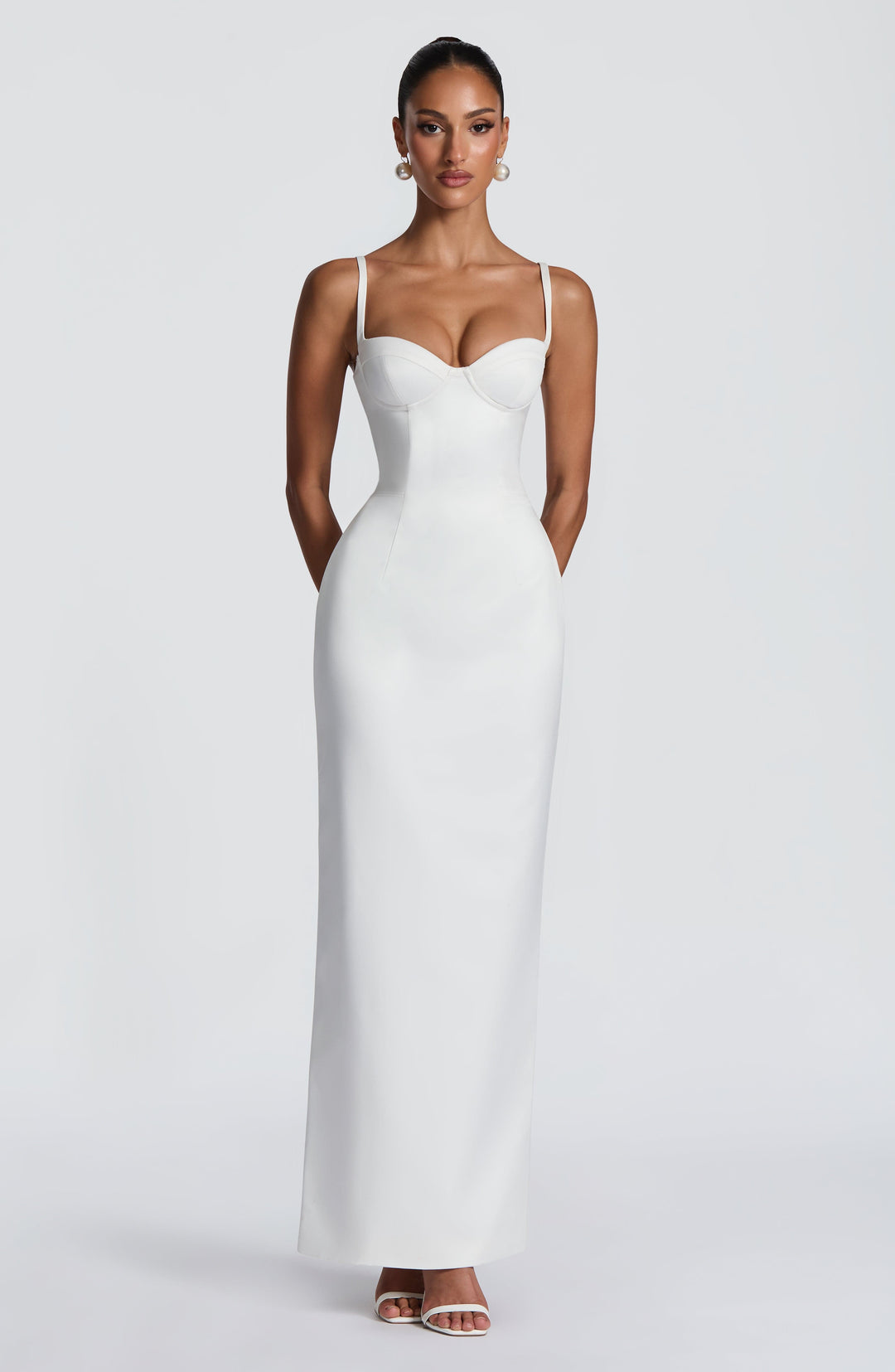 Coranora Maxi Dress in Ivory by Clandour, product photo 3