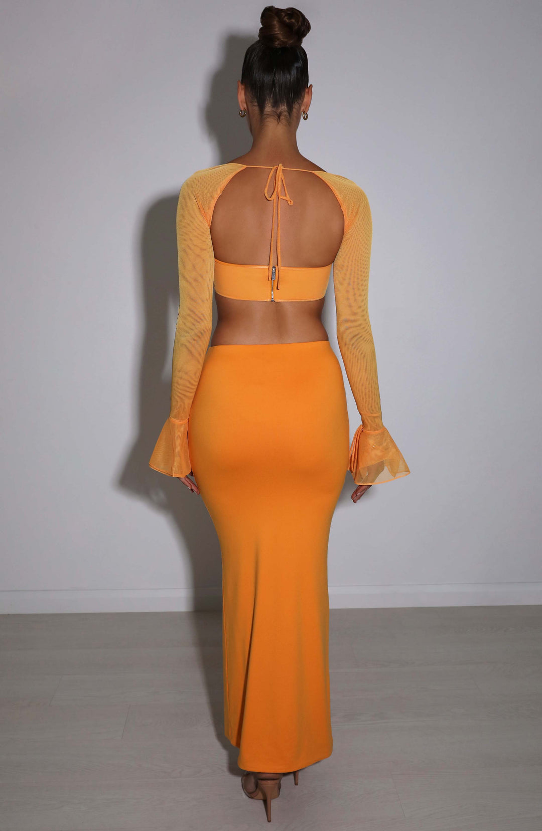 Coraora Maxi Skirt in Tangerine by Clandour, product photo 7