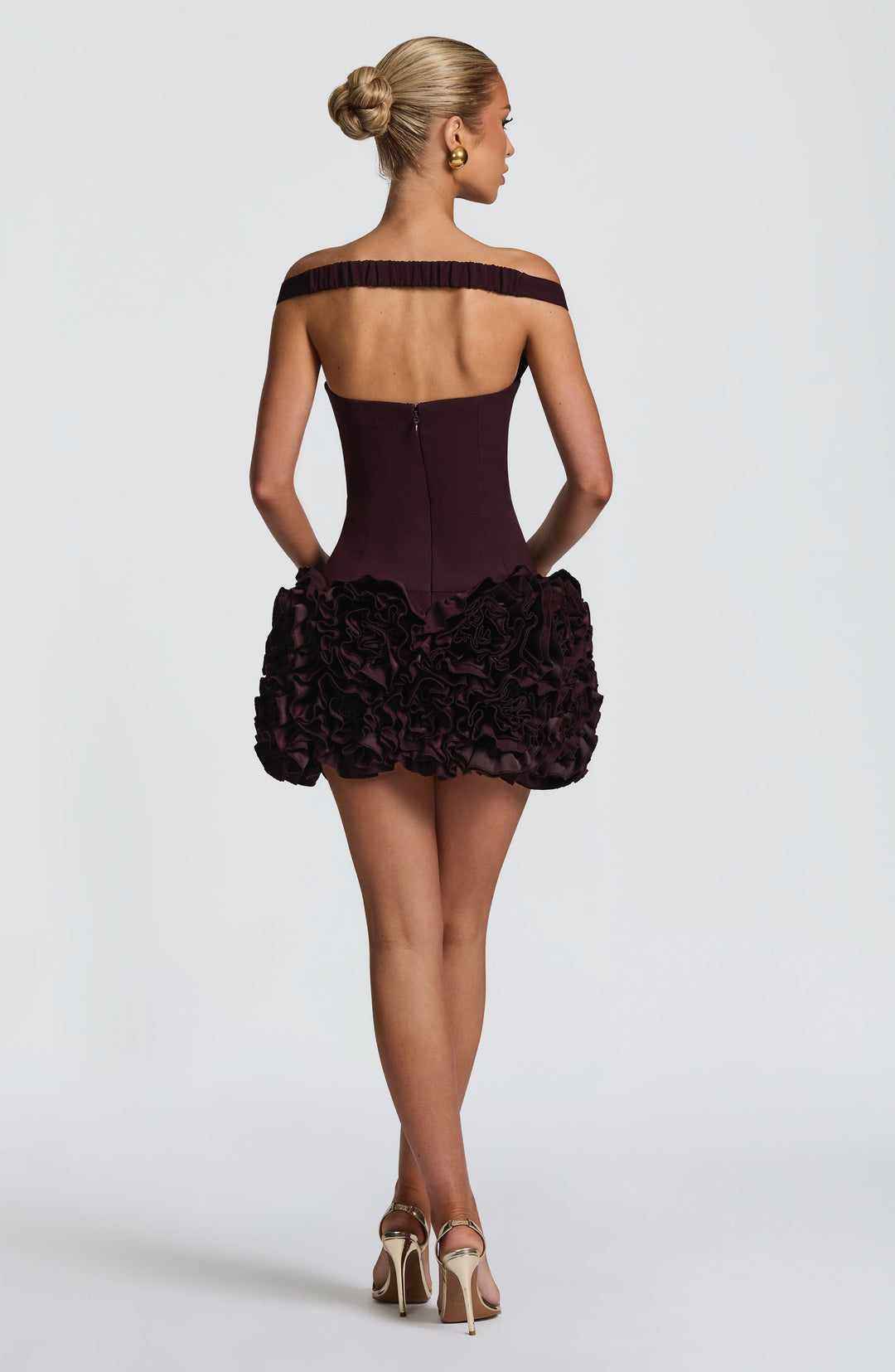 Coraoria Mini Dress in Plum by Clandour, product photo 3