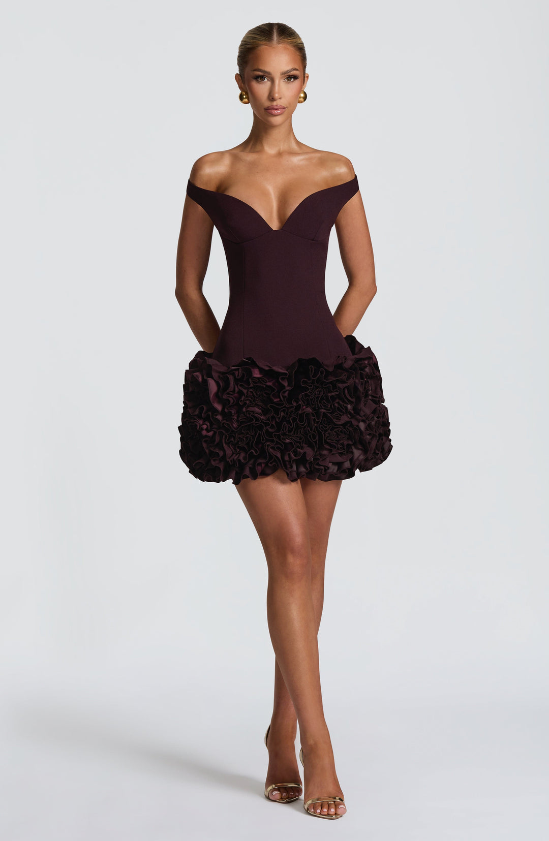 Coraoria Mini Dress in Plum by Clandour, product photo 7