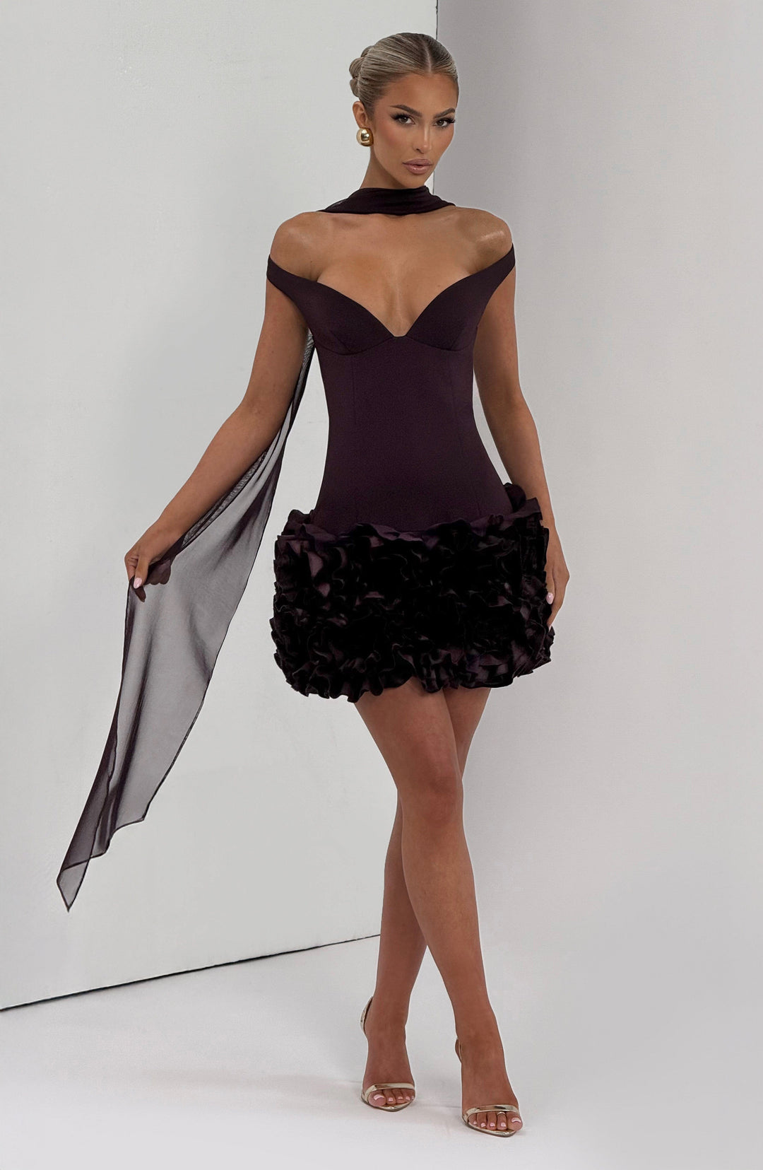 Coraoria Mini Dress in Plum by Clandour, product photo 8