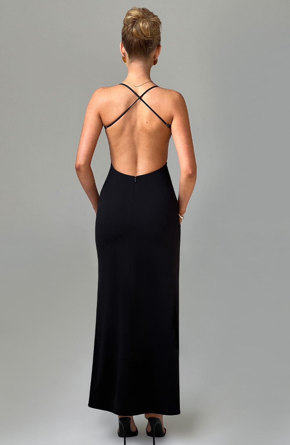 Coravieve Maxi Dress in Black by Clandour, product photo 4