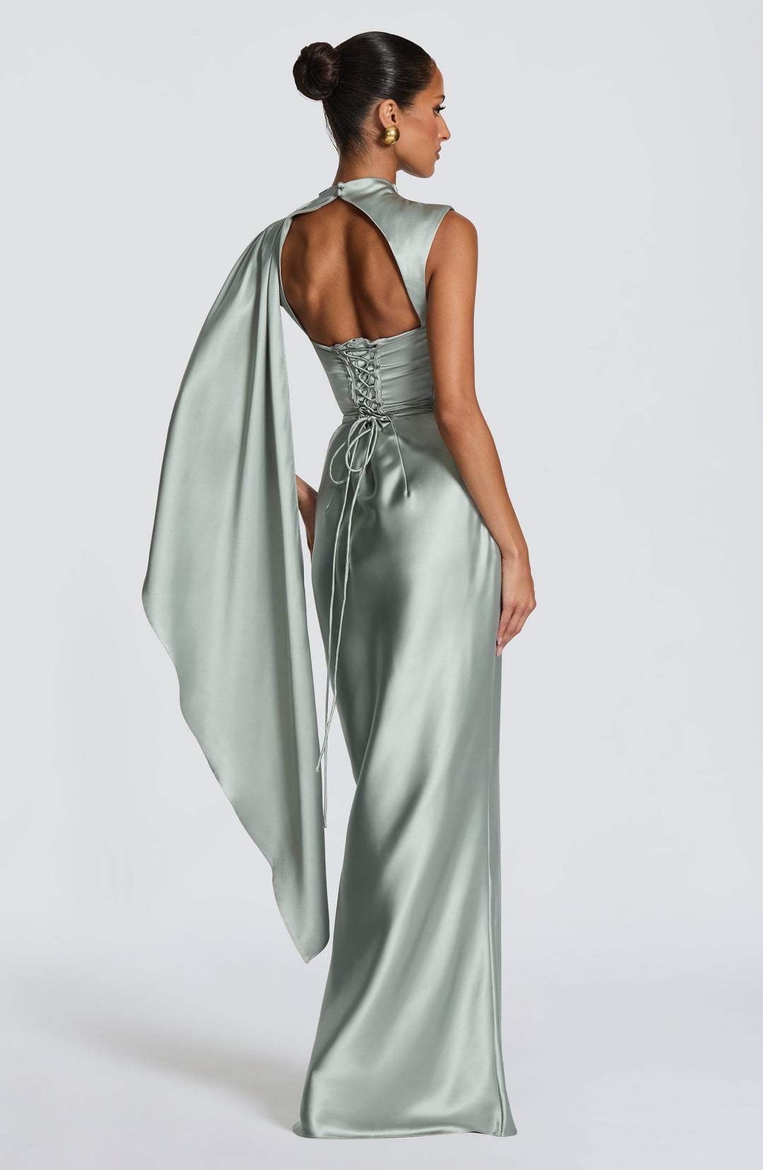 Corayne Maxi Dress in Sage by Clandour, product photo 2
