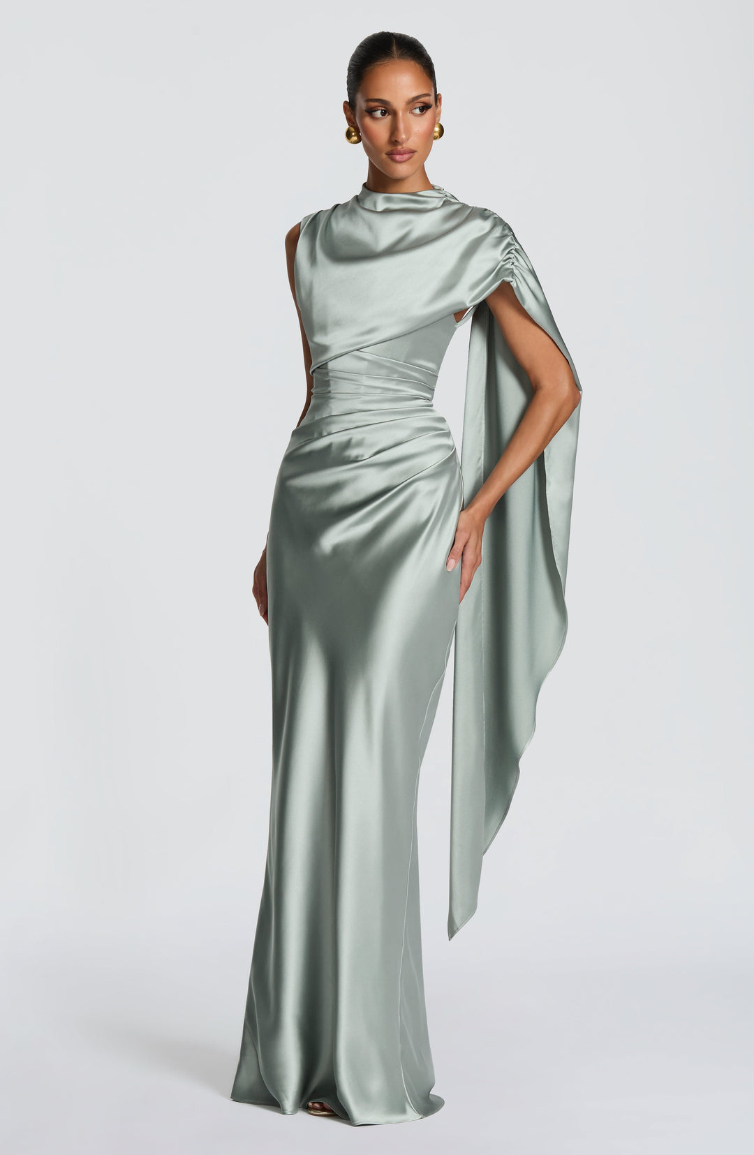 Corayne Maxi Dress in Sage by Clandour, product photo 3