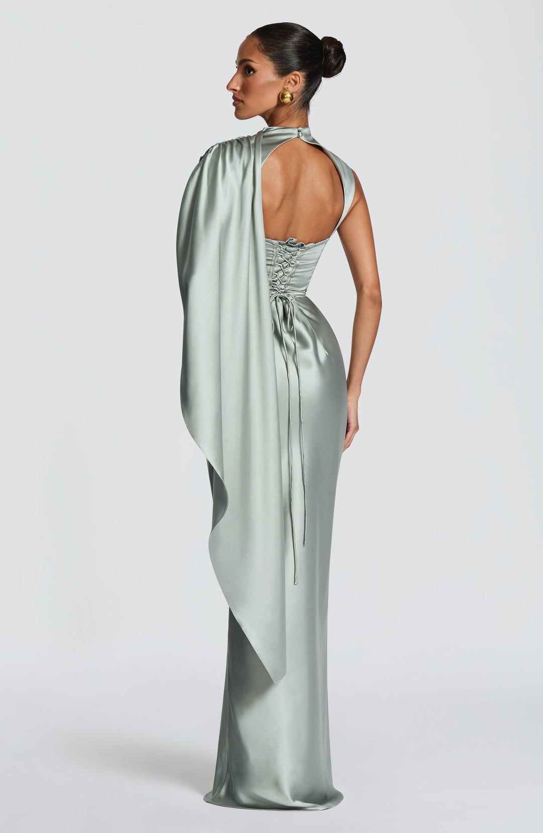 Corayne Maxi Dress in Sage by Clandour, product photo 4