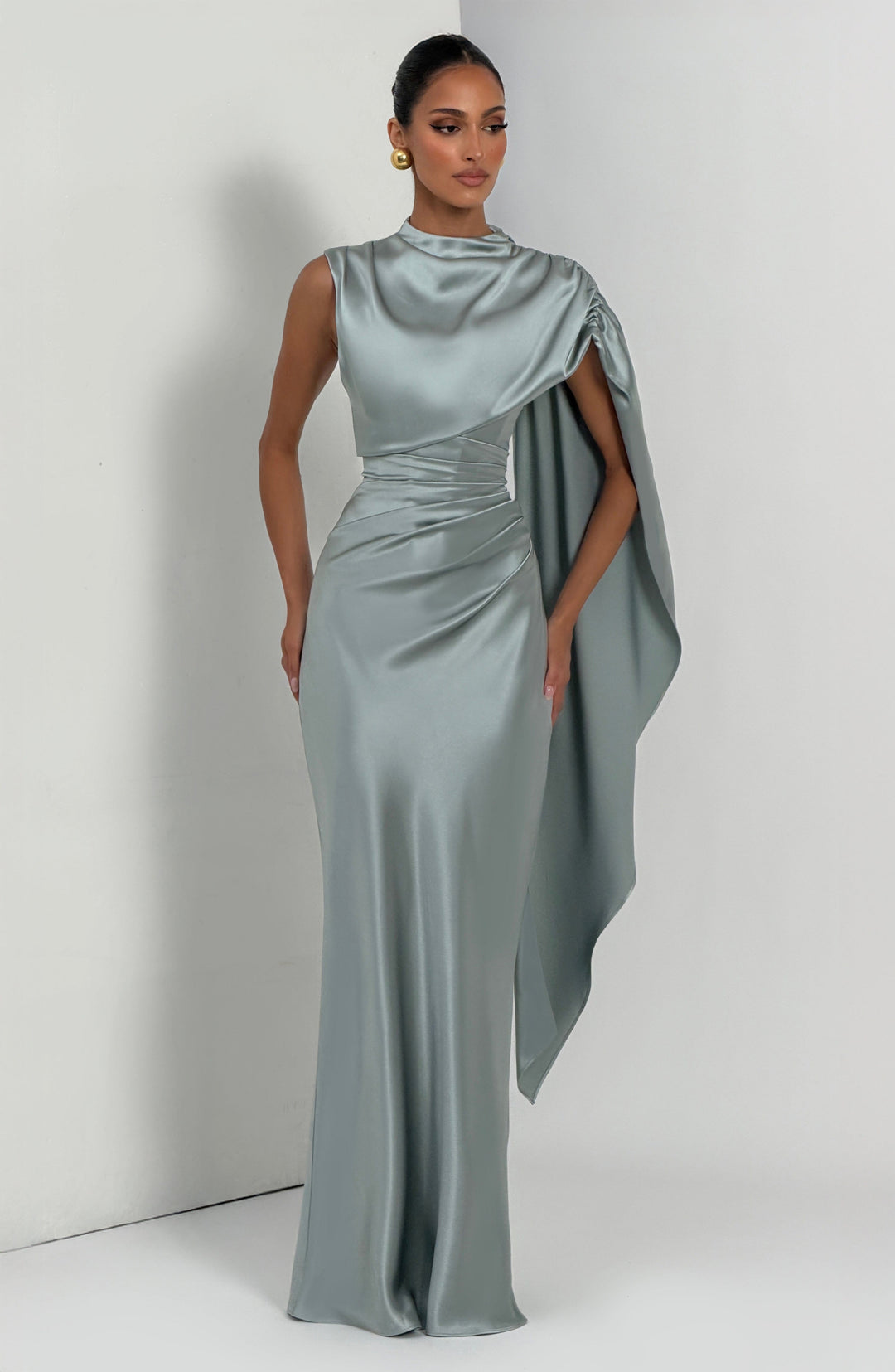 Corayne Maxi Dress in Sage by Clandour, product photo 7
