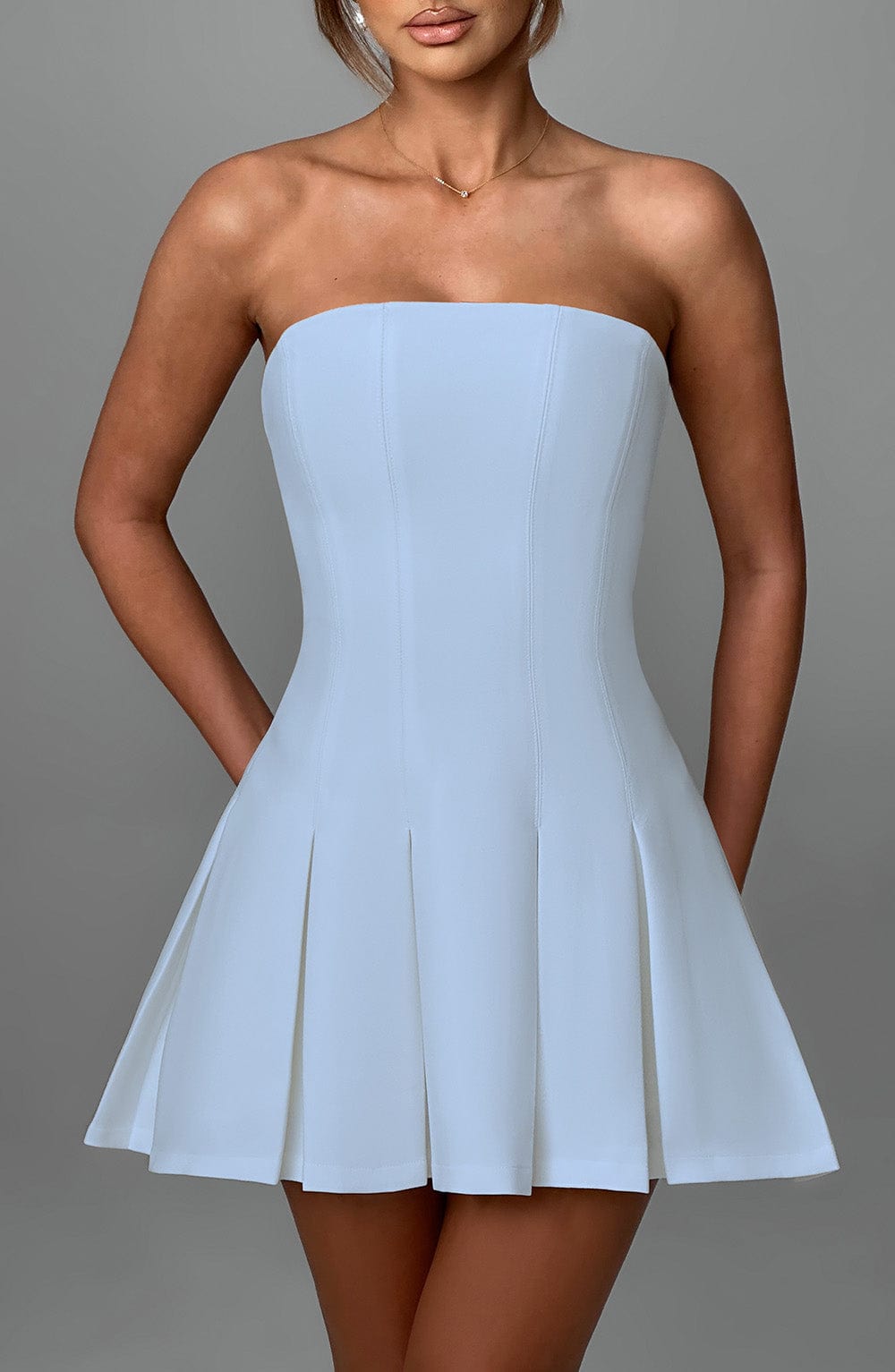 Daliaella Mini Dress in Blue by Clandour, product photo 2