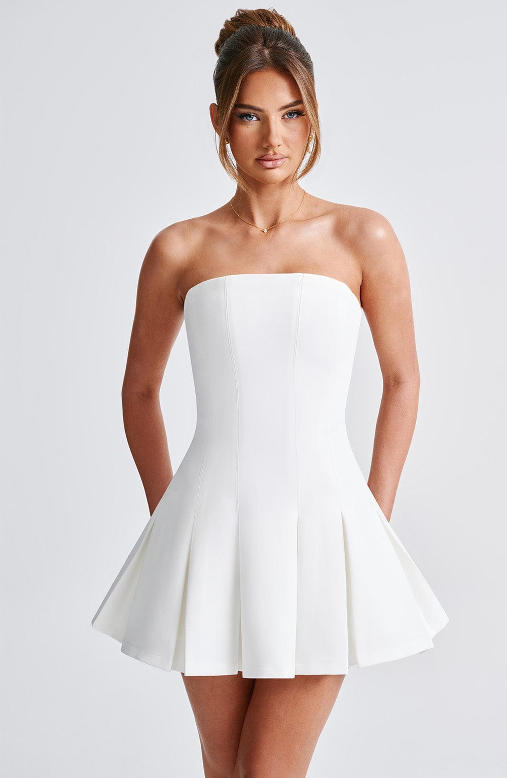 Daliaella Mini Dress in Ivory by Clandour, product photo 9