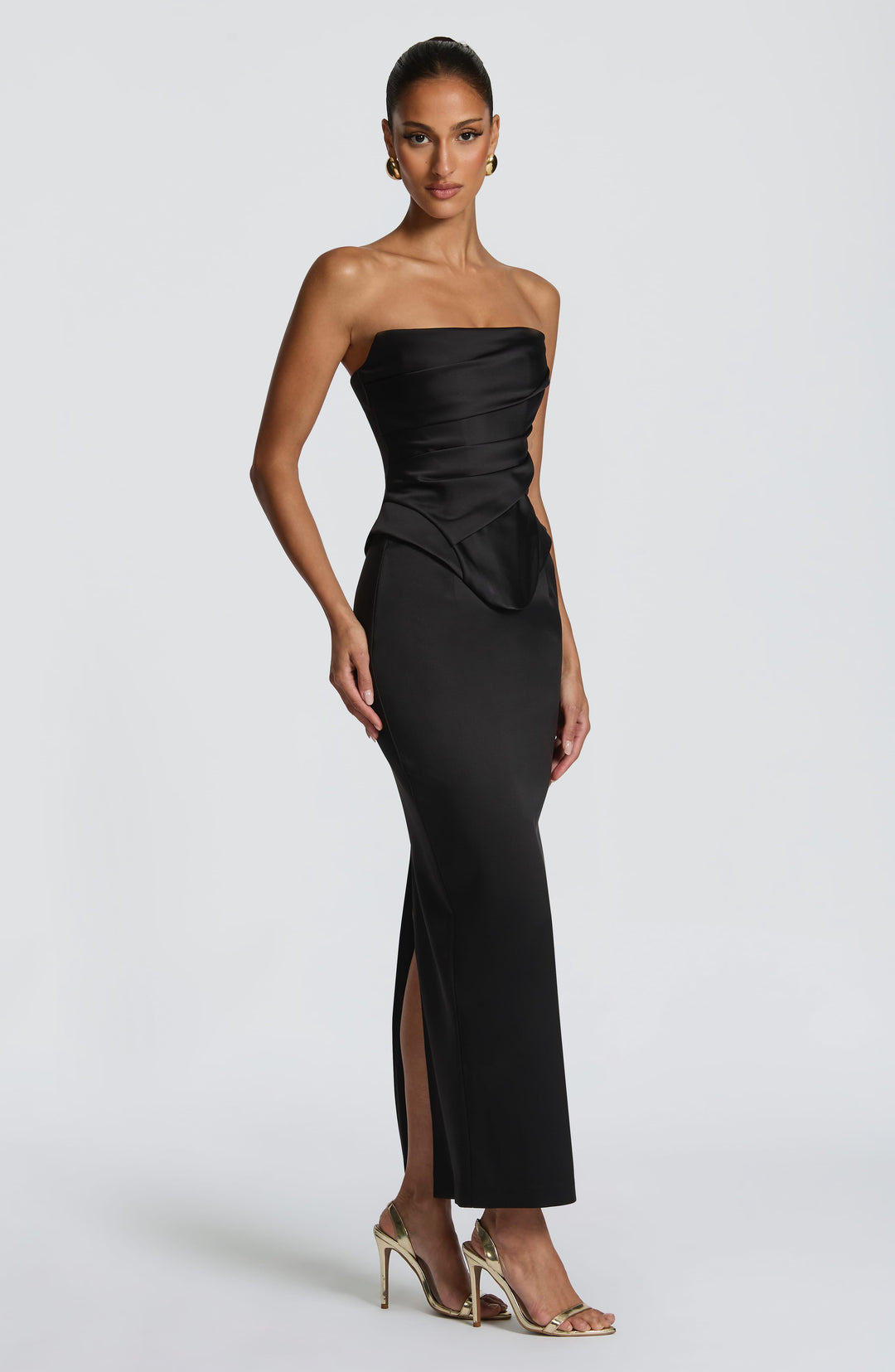 Daliaessa Midi Skirt in Black by Clandour, product photo 3