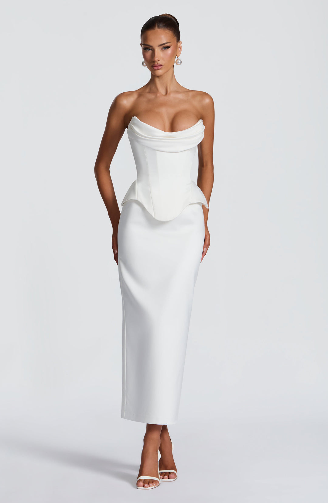 Daliaessa Midi Skirt in Ivory by Clandour, product photo 4